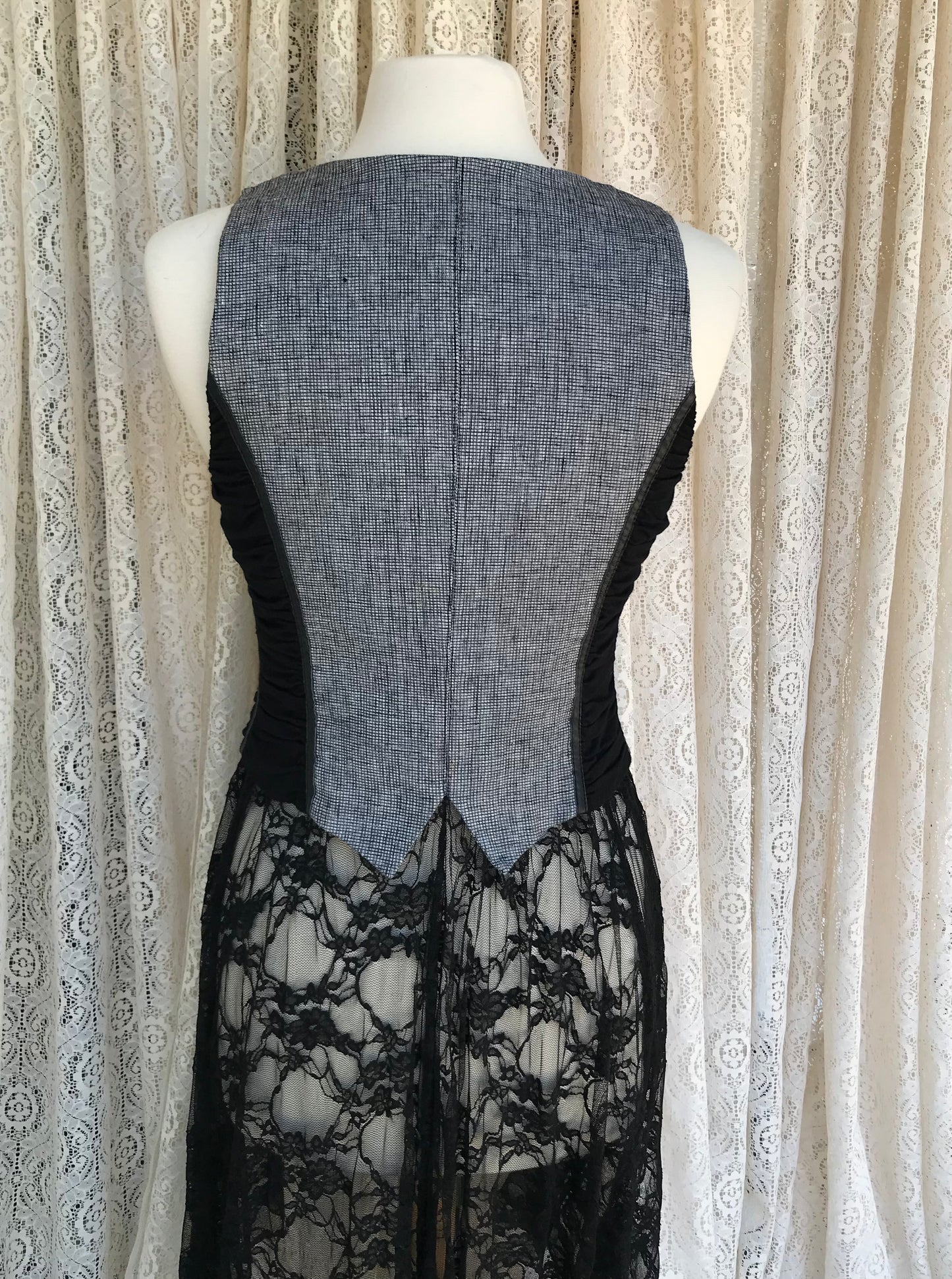 Ladies Vest With Lace Skirt -SMALL