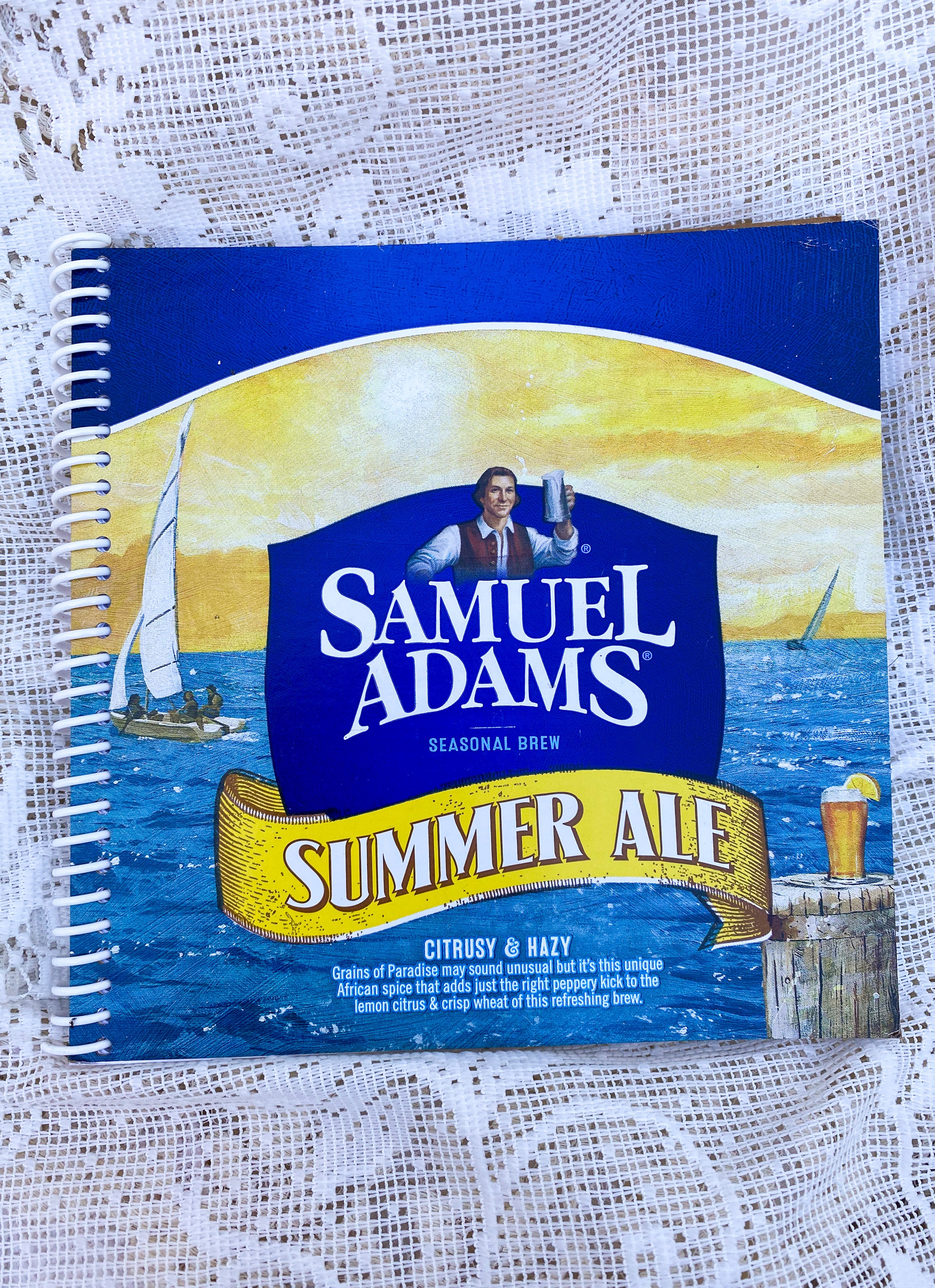 Samuel Adams Summer Ale Recycled Beer Carton Notebook