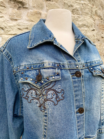 Western Denim with Long Vintage Skirt -XXL