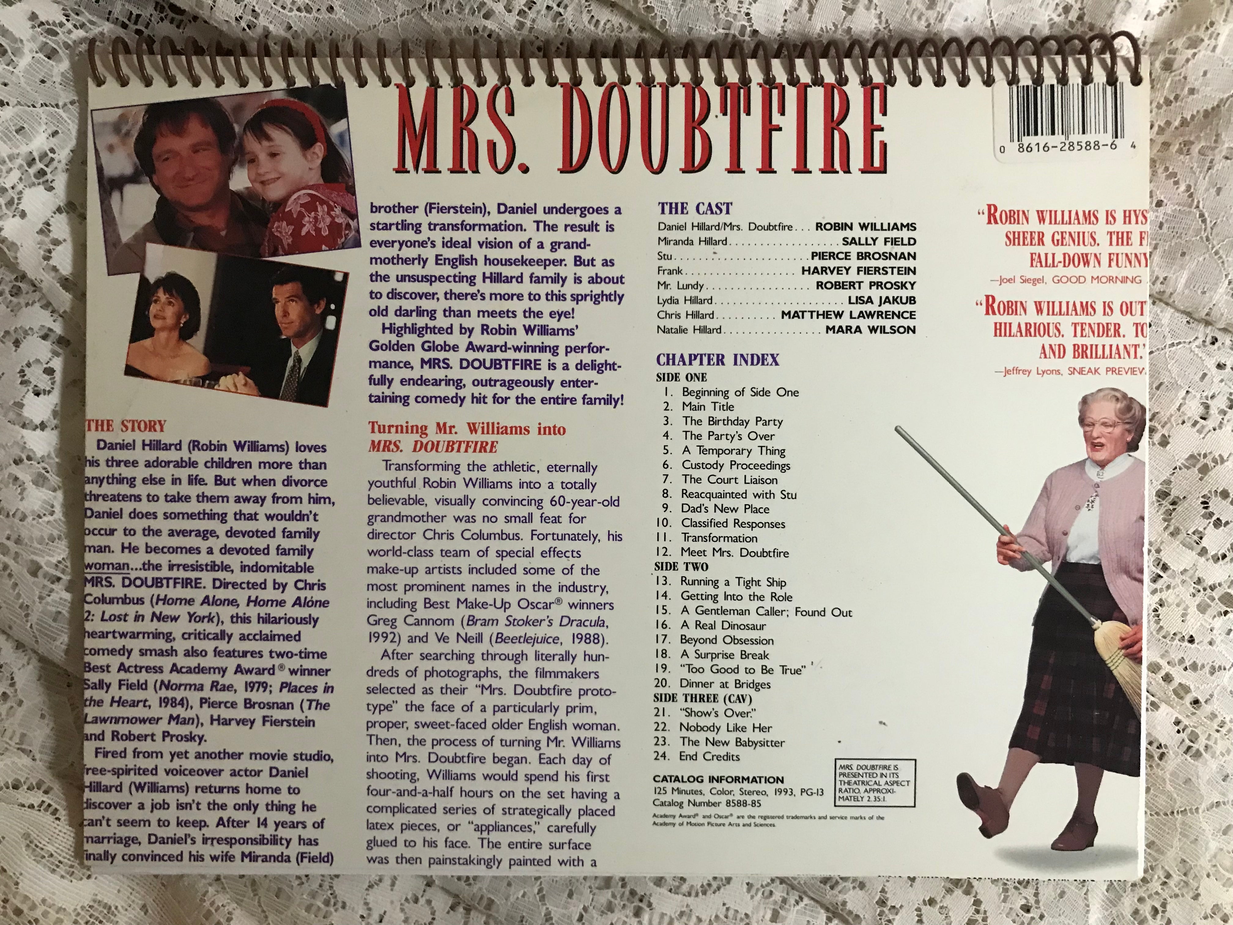 Mrs. Doubtfire Album Cover Notebook