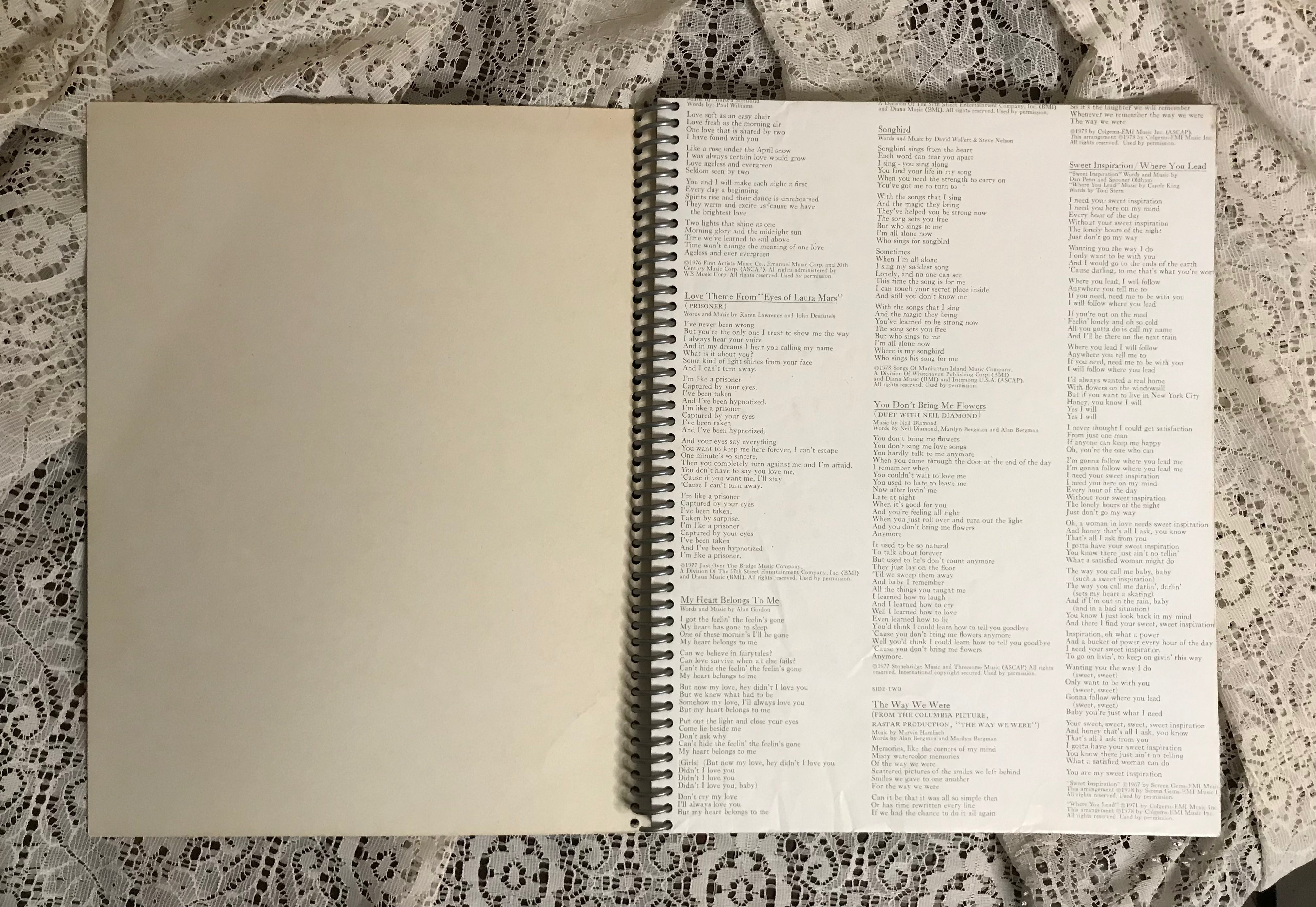 Barbra Streisand’s Greatest Hits Album Cover Notebook