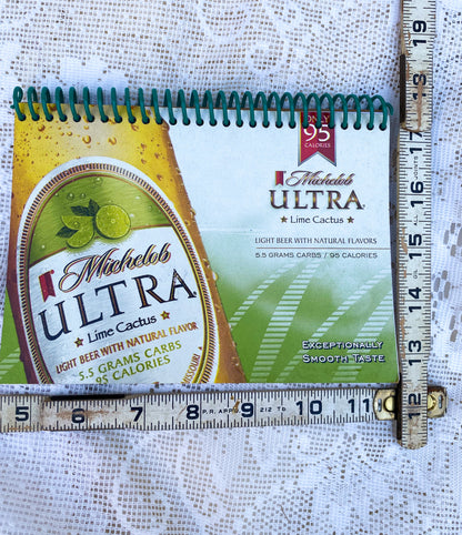 Michelob Ultra Lime Cactus Recycled Beer Carton Notebook