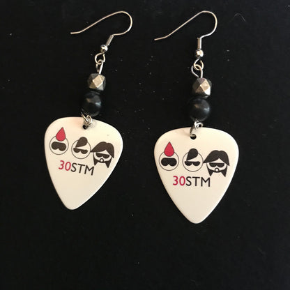 Guitar Pick Earrings - 30 Seconds to Mars