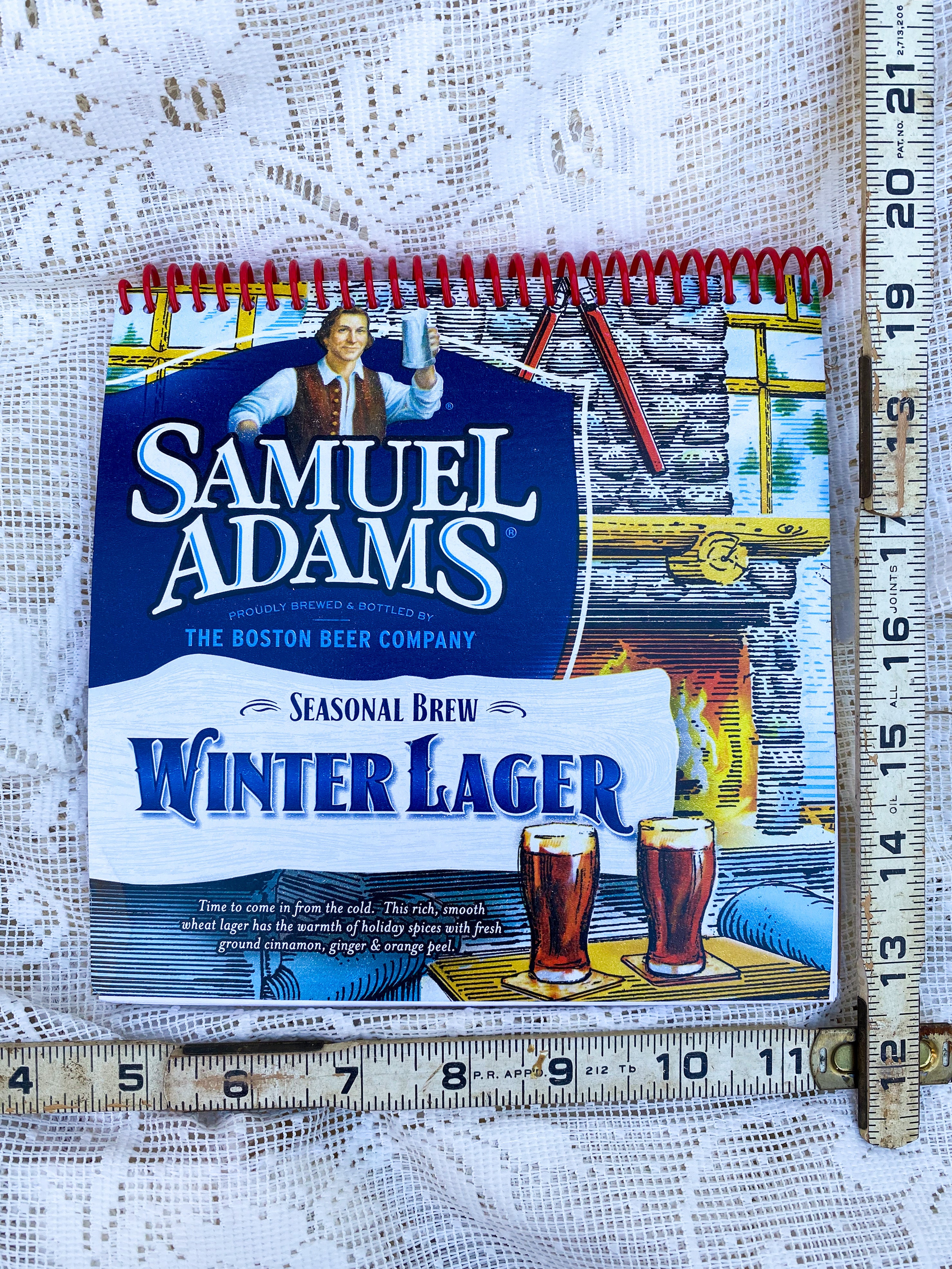 Samuel Adams Winter Lager Recycled Beer Carton Notebook