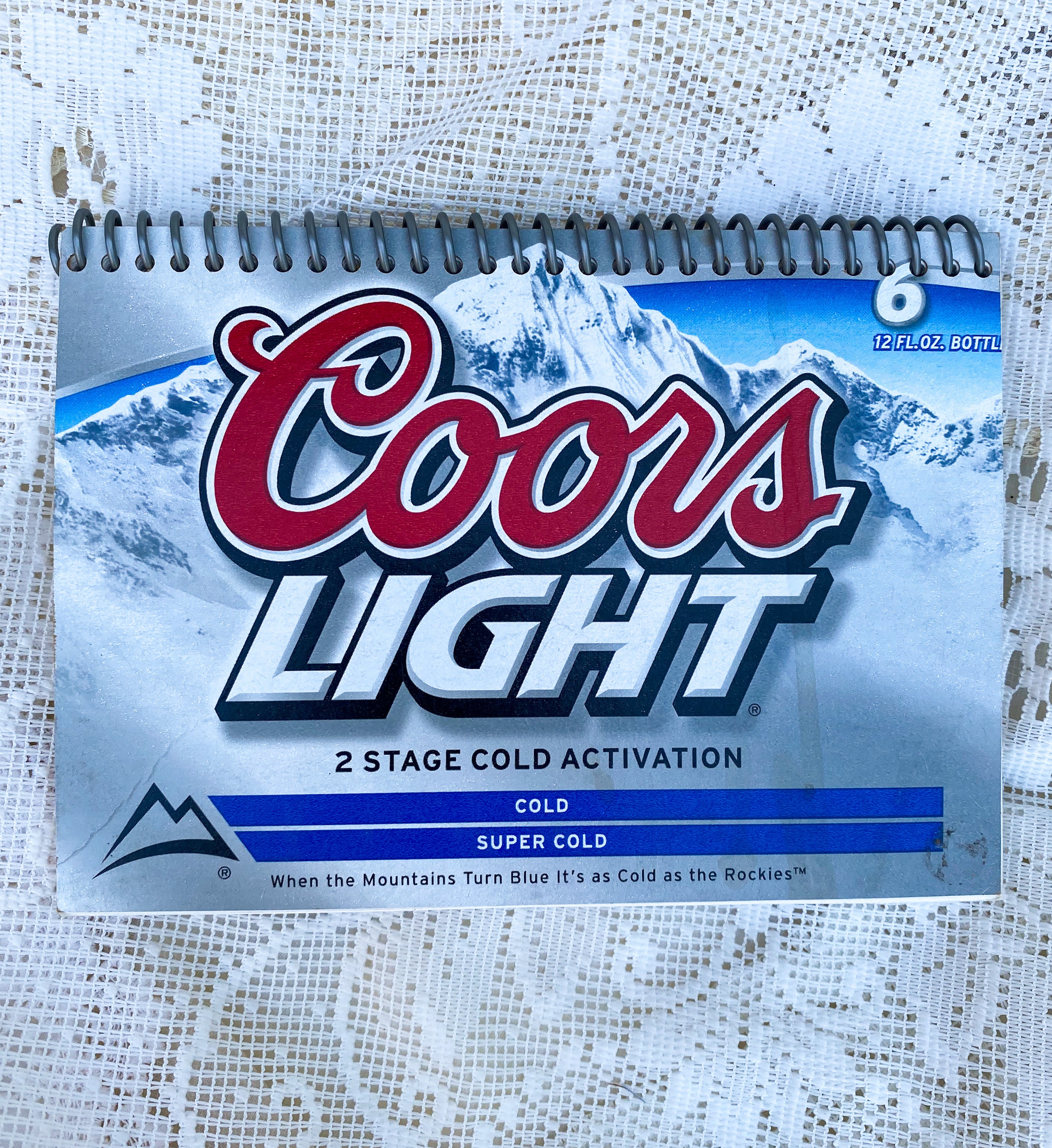 Coors Light Recycled Beer Carton Notebook