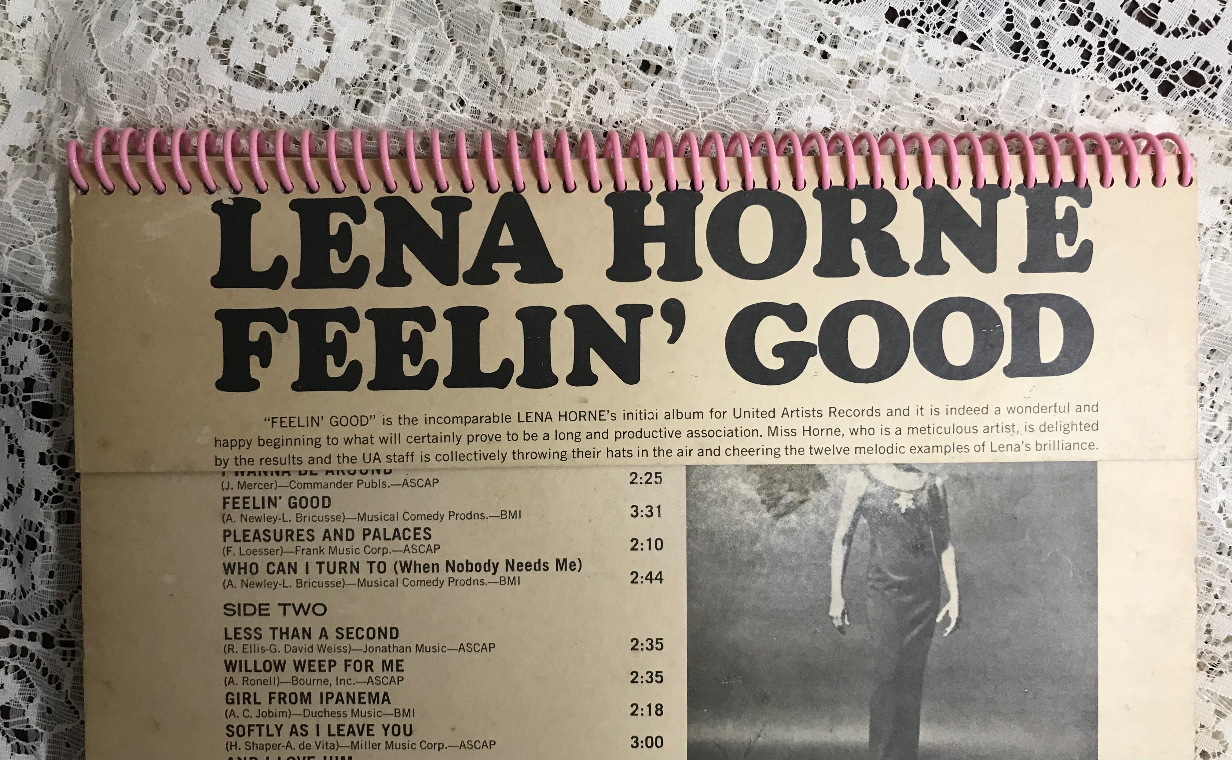 Lena Horne Feelin Good Album Cover Notebook