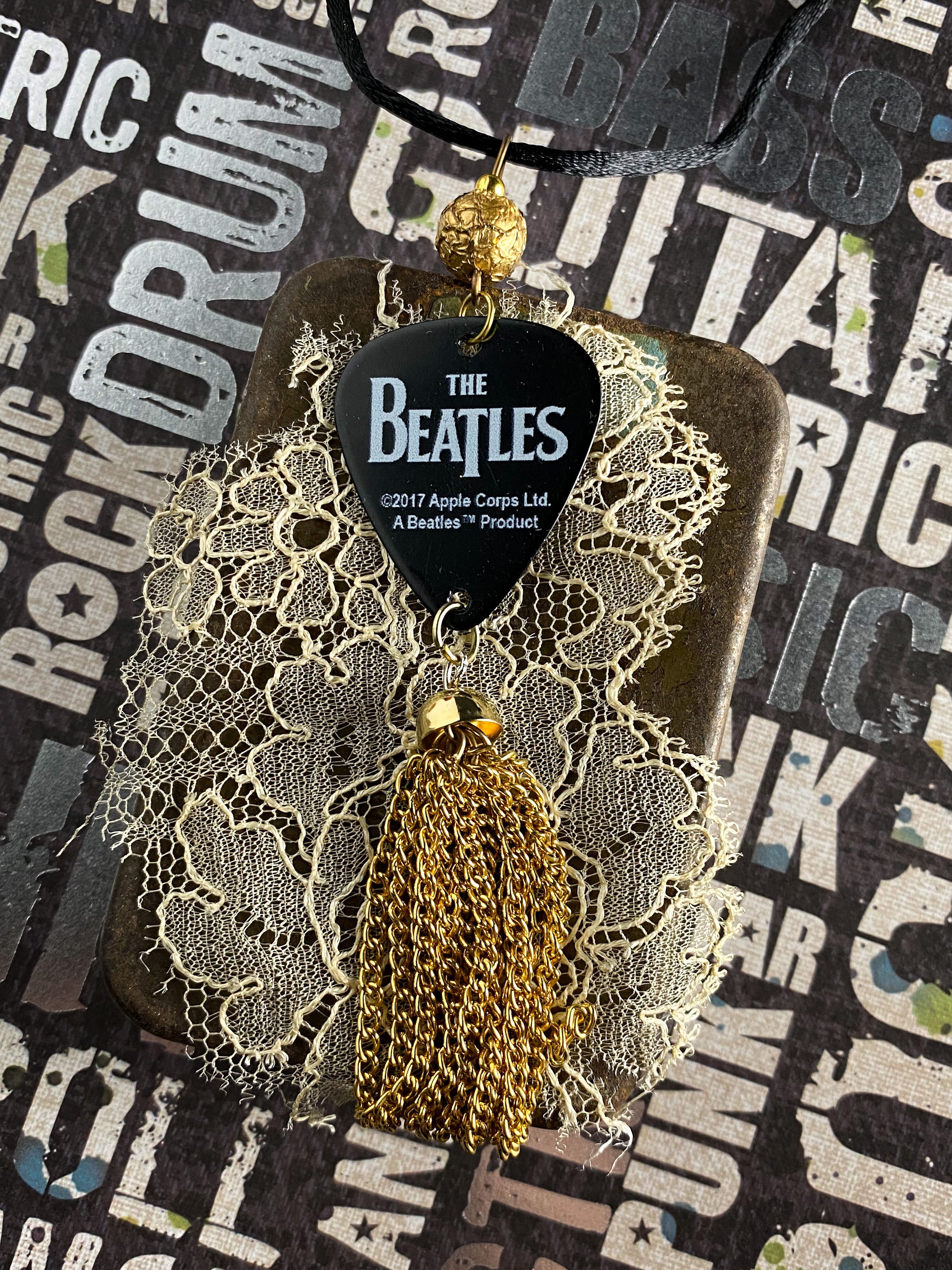 Guitar Pick Necklace - The Beatles