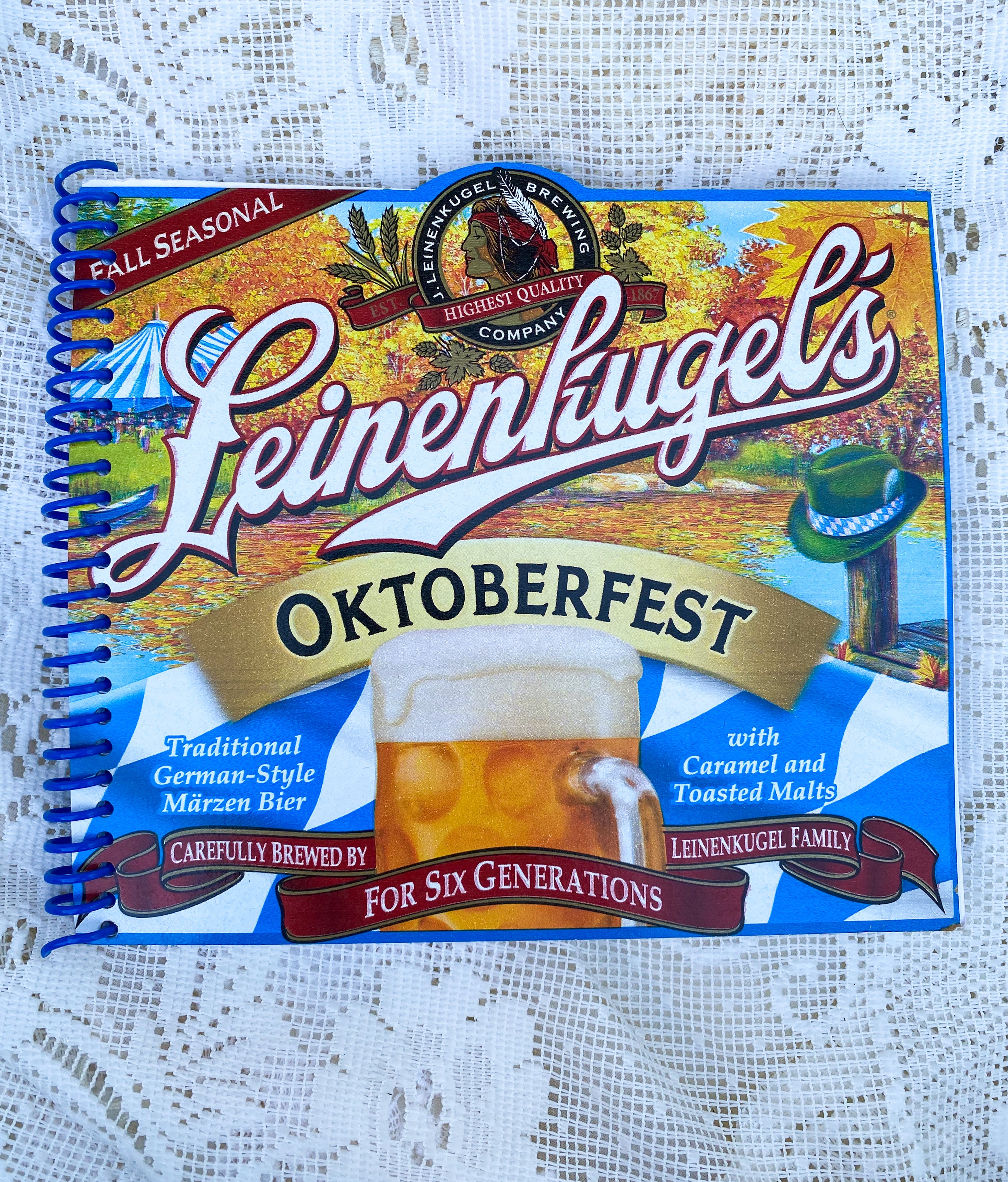Leinenkugel’s Oktoberfest Recycled Beer Carton Notebook
