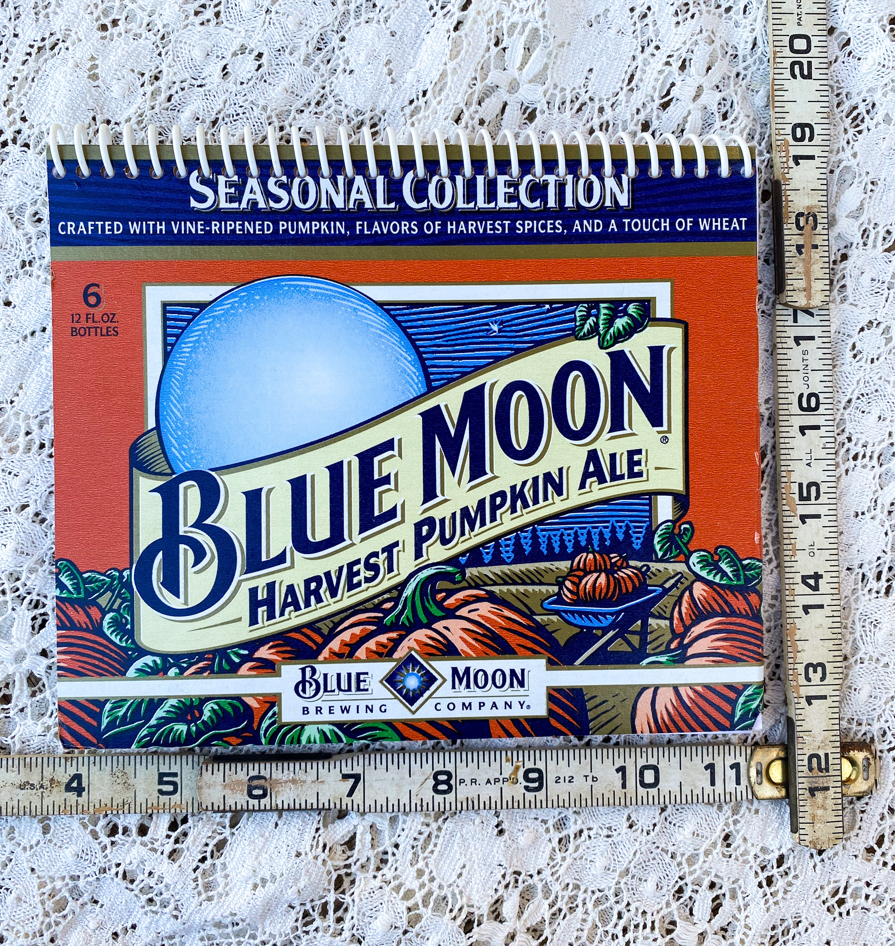 Blue Moon Harvest Pumpkin Ale Recycled Beer Carton Notebook
