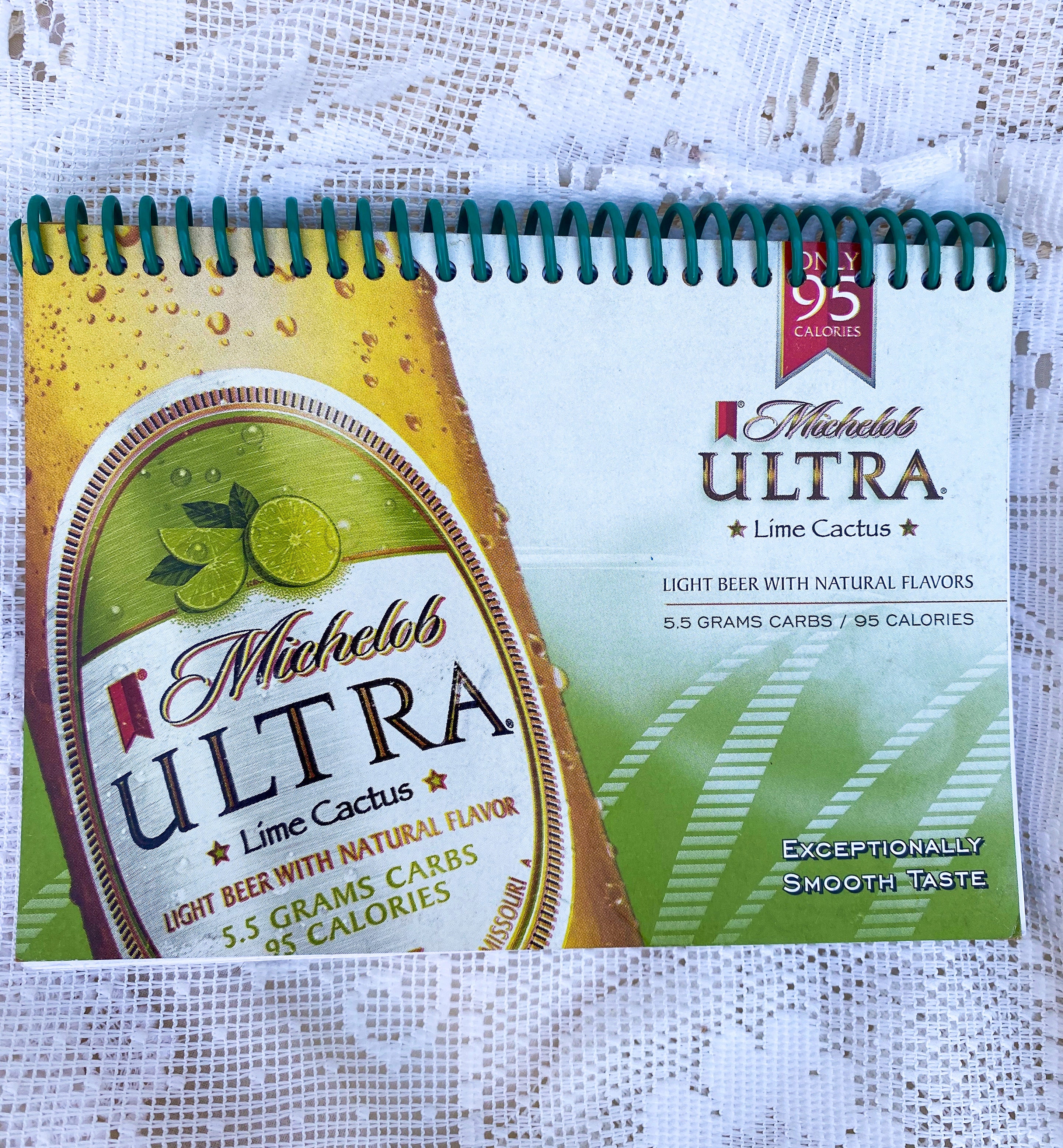 Michelob Ultra Lime Cactus Recycled Beer Carton Notebook