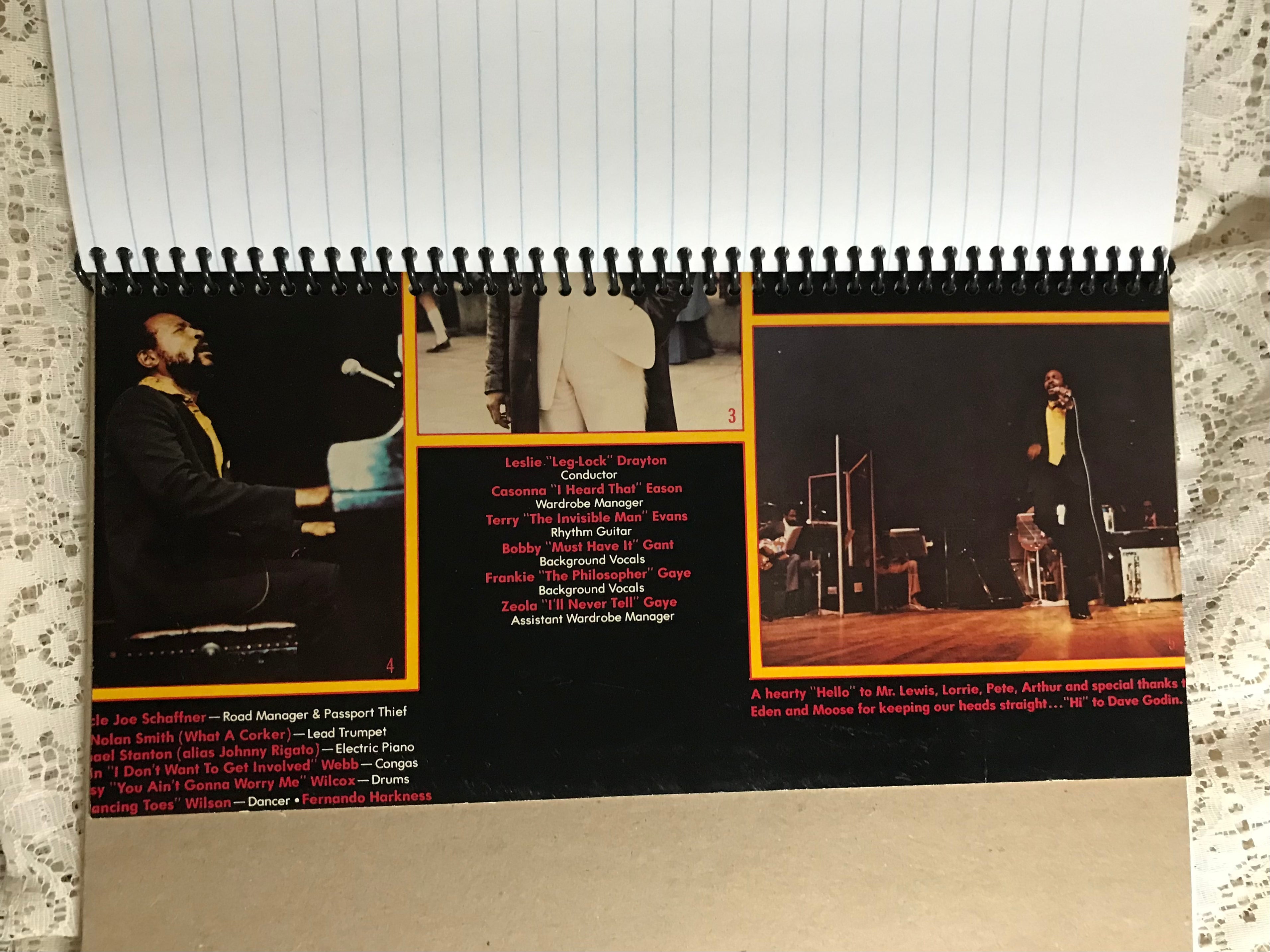 Marvin Gaye  at the London Palladium Album Cover Notebook