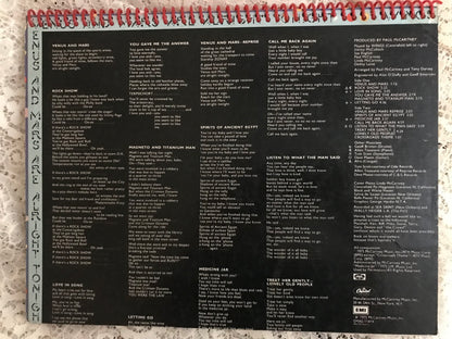 Paul McCartney Venus and Mars Album Cover Notebook