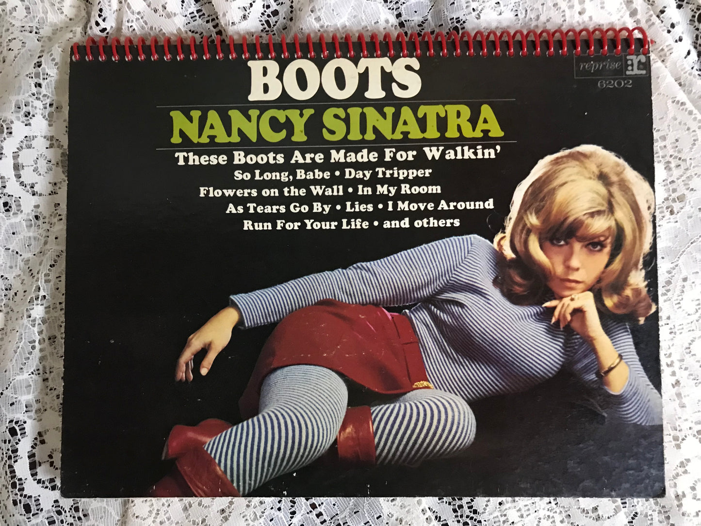 Nancy Sinatra  Boots Recycled Album Cover Notebook