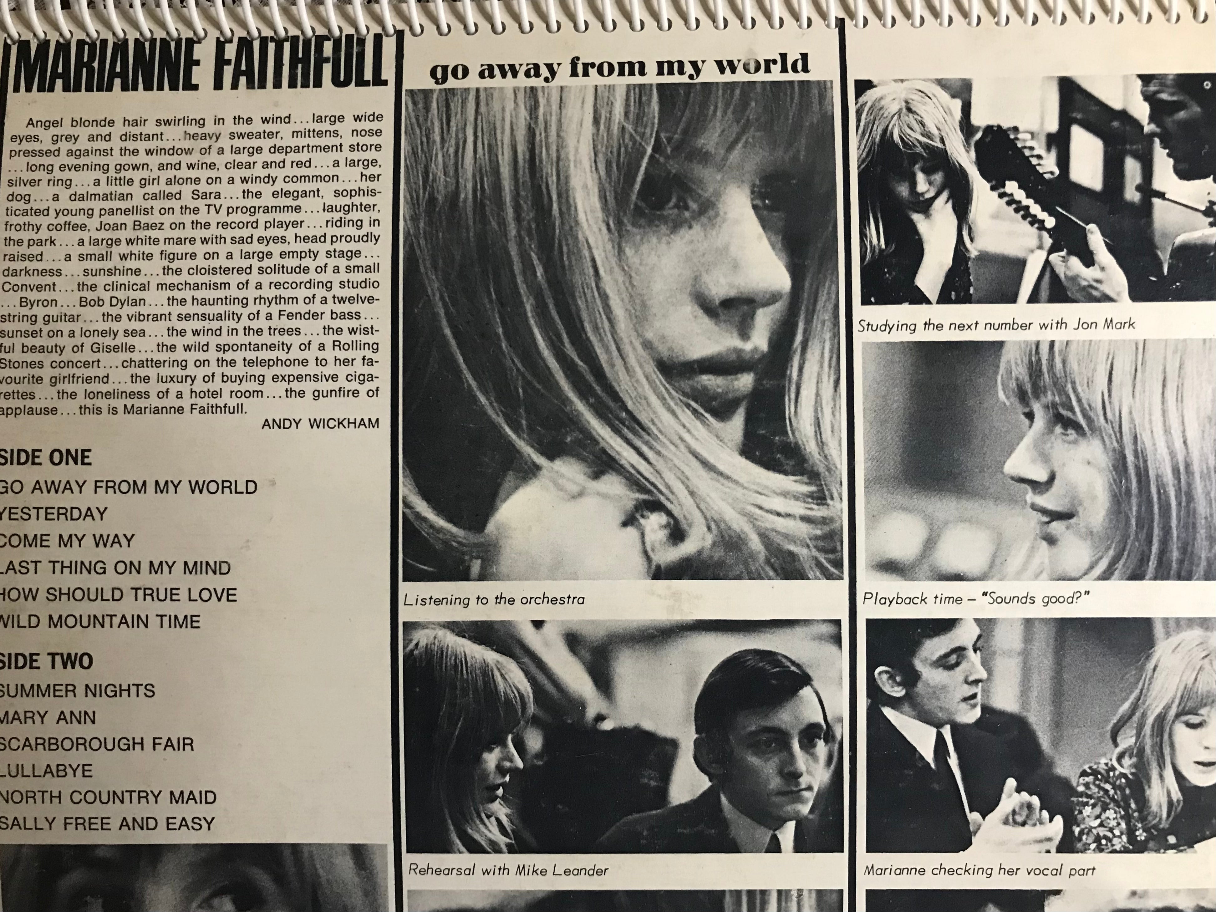 Marianne Faithfull Album Cover Notebook