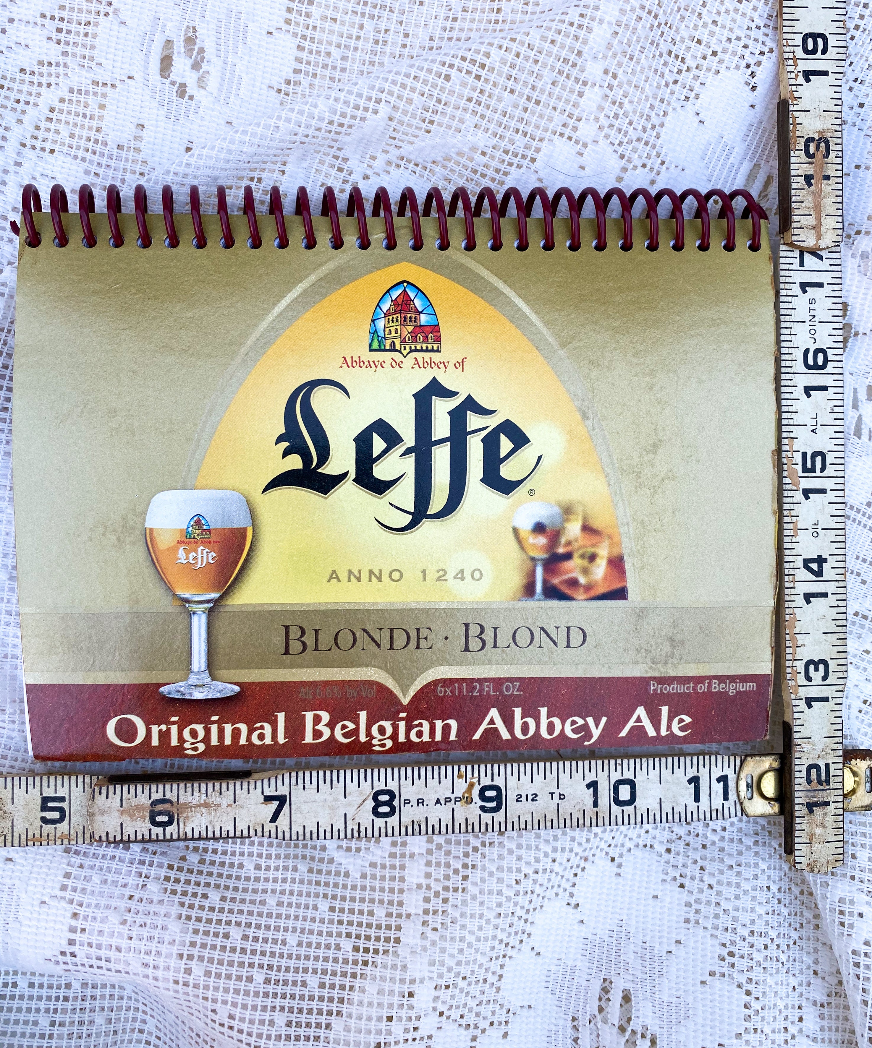 Leffe Blonde Recycled Beer Carton Notebook