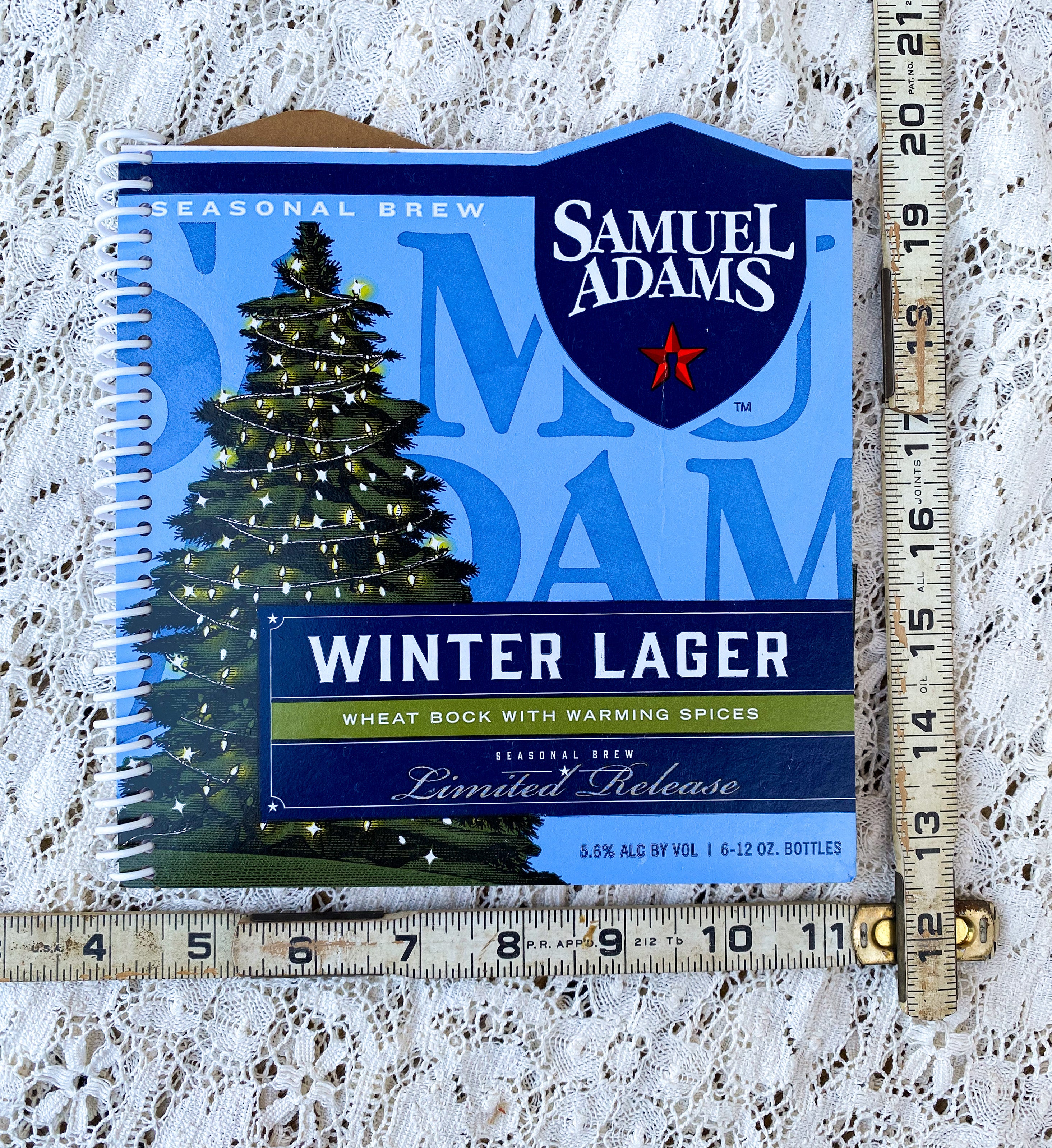 Samuel Adams Winter Lager Recycled Beer Carton Notebook