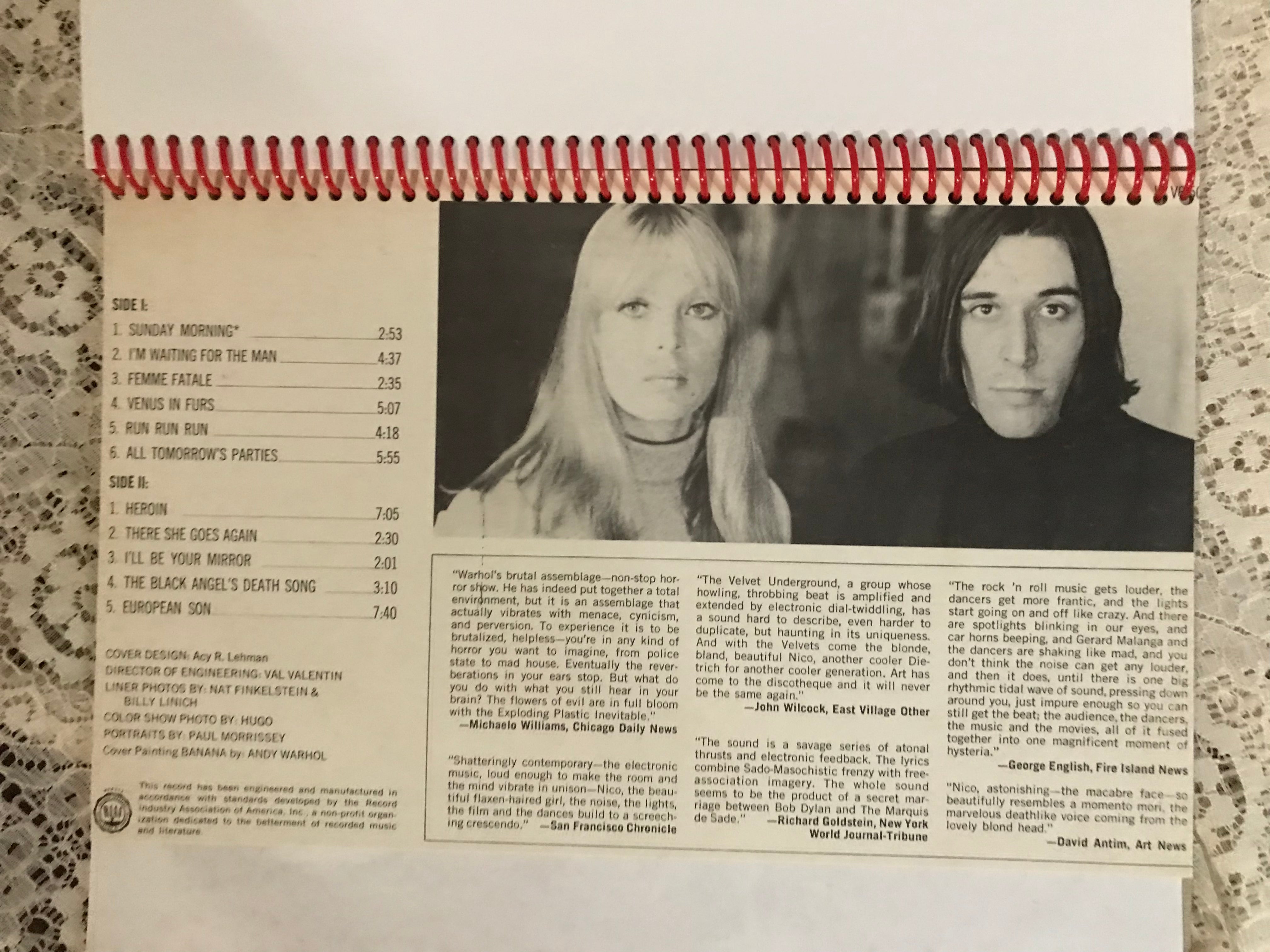 Velvet Underground Andy Warhol Album Cover Notebook