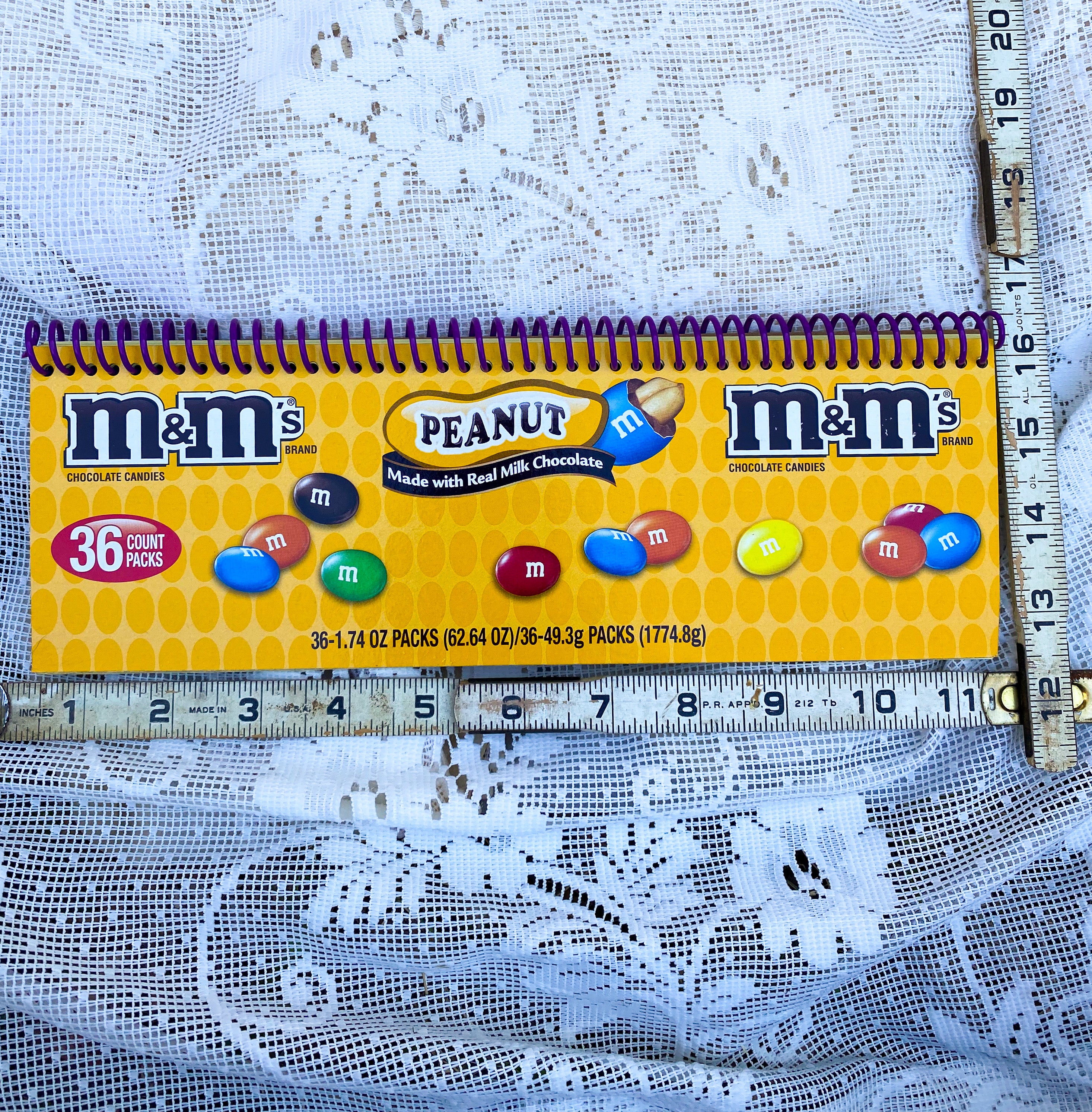 Peanut M&M’s Upcycled Spiral Notebook