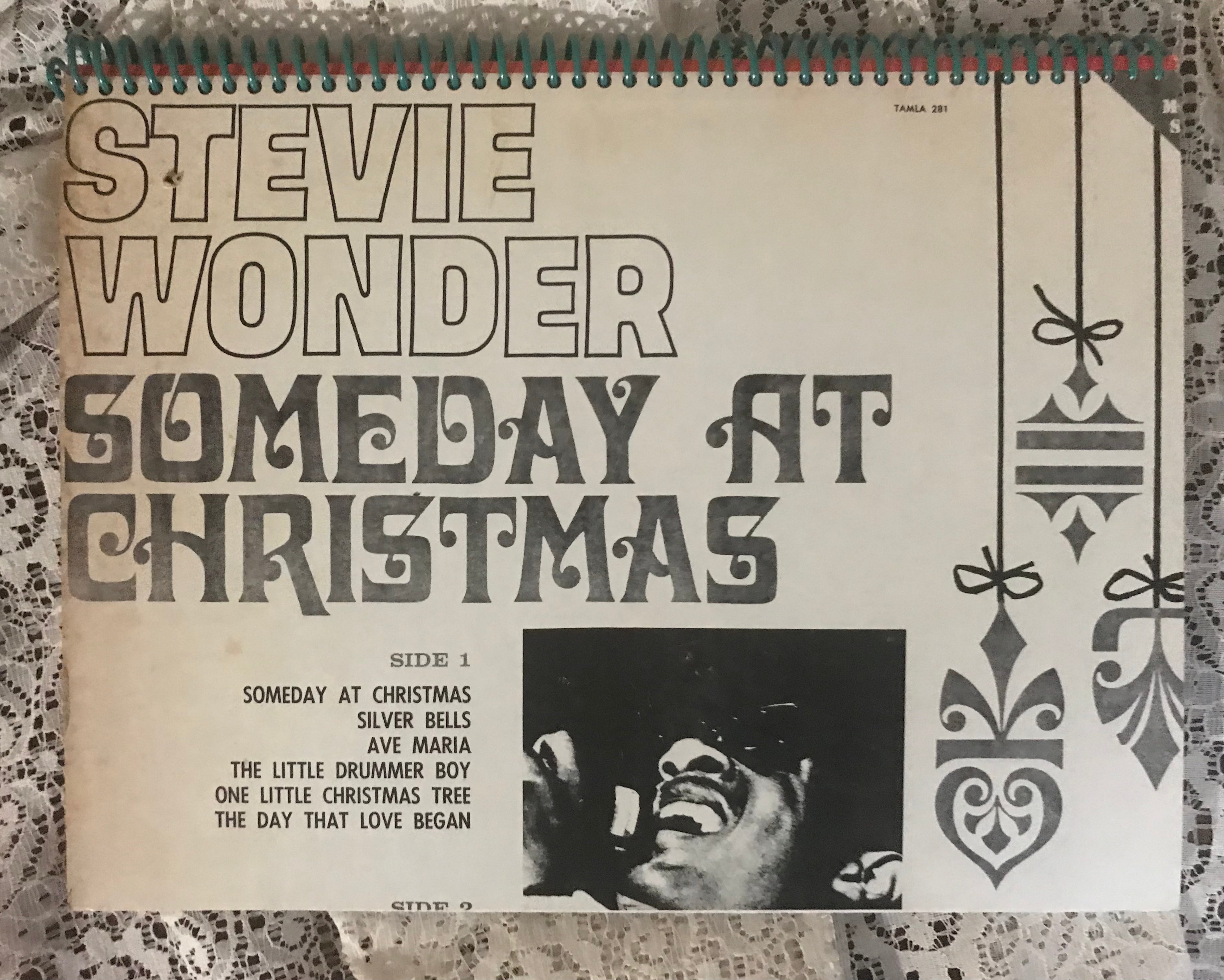 Stevie Wonder Some Day at Christmas Album Cover Notebook