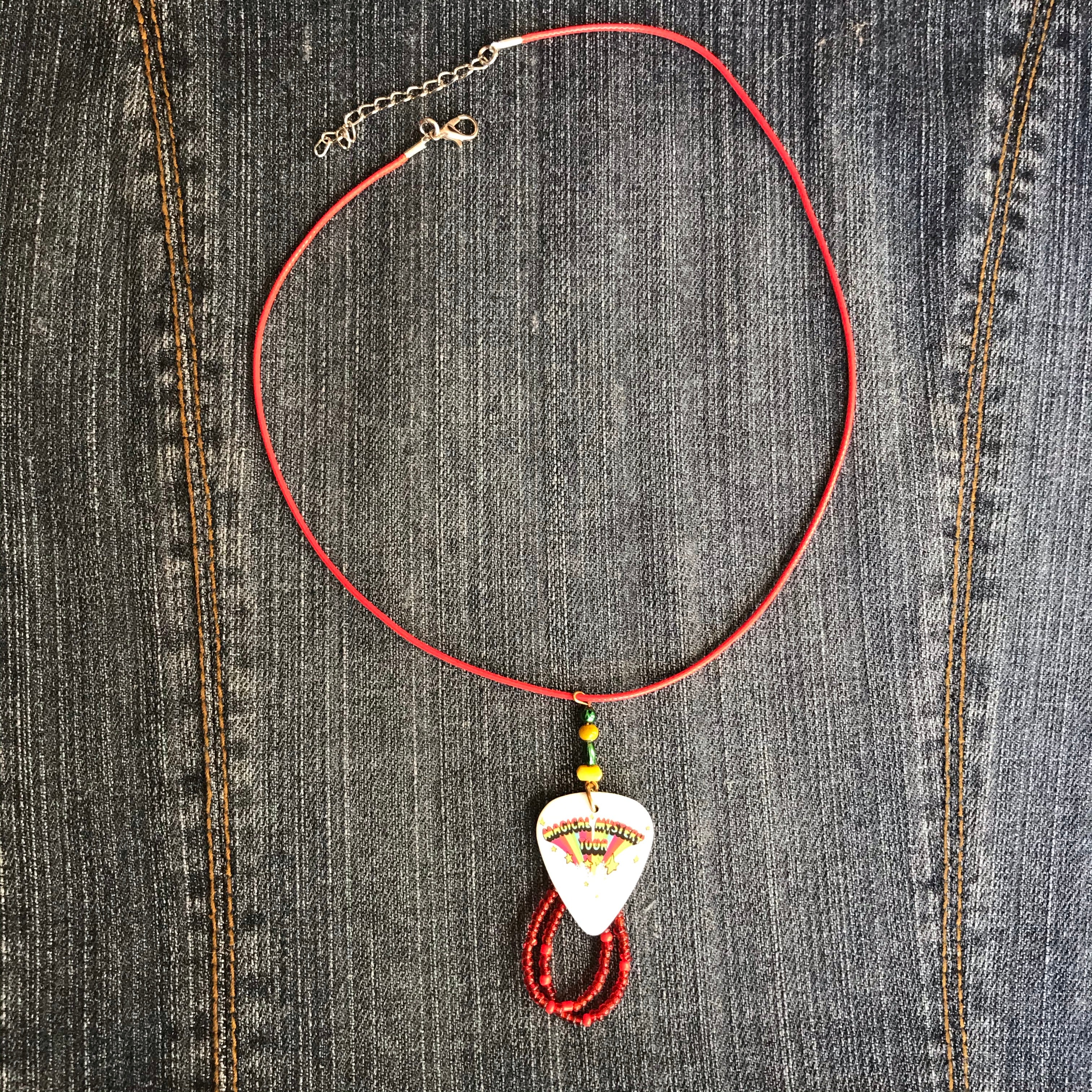 Guitar Pick Necklace - The Beatles - Magical Mystery Tour