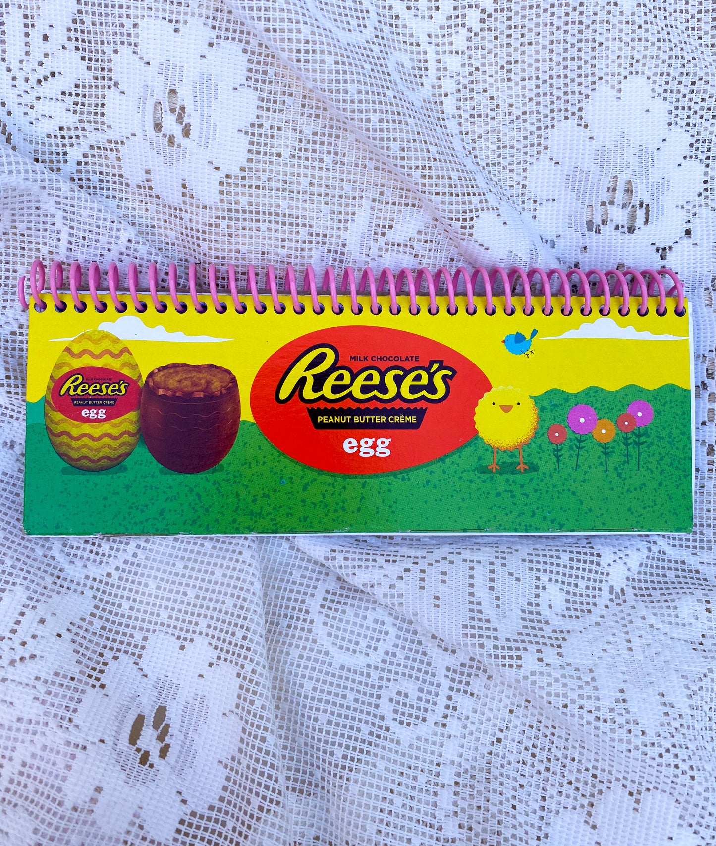 Reese’s Easter Eggs Upcycled Spiral Notebook