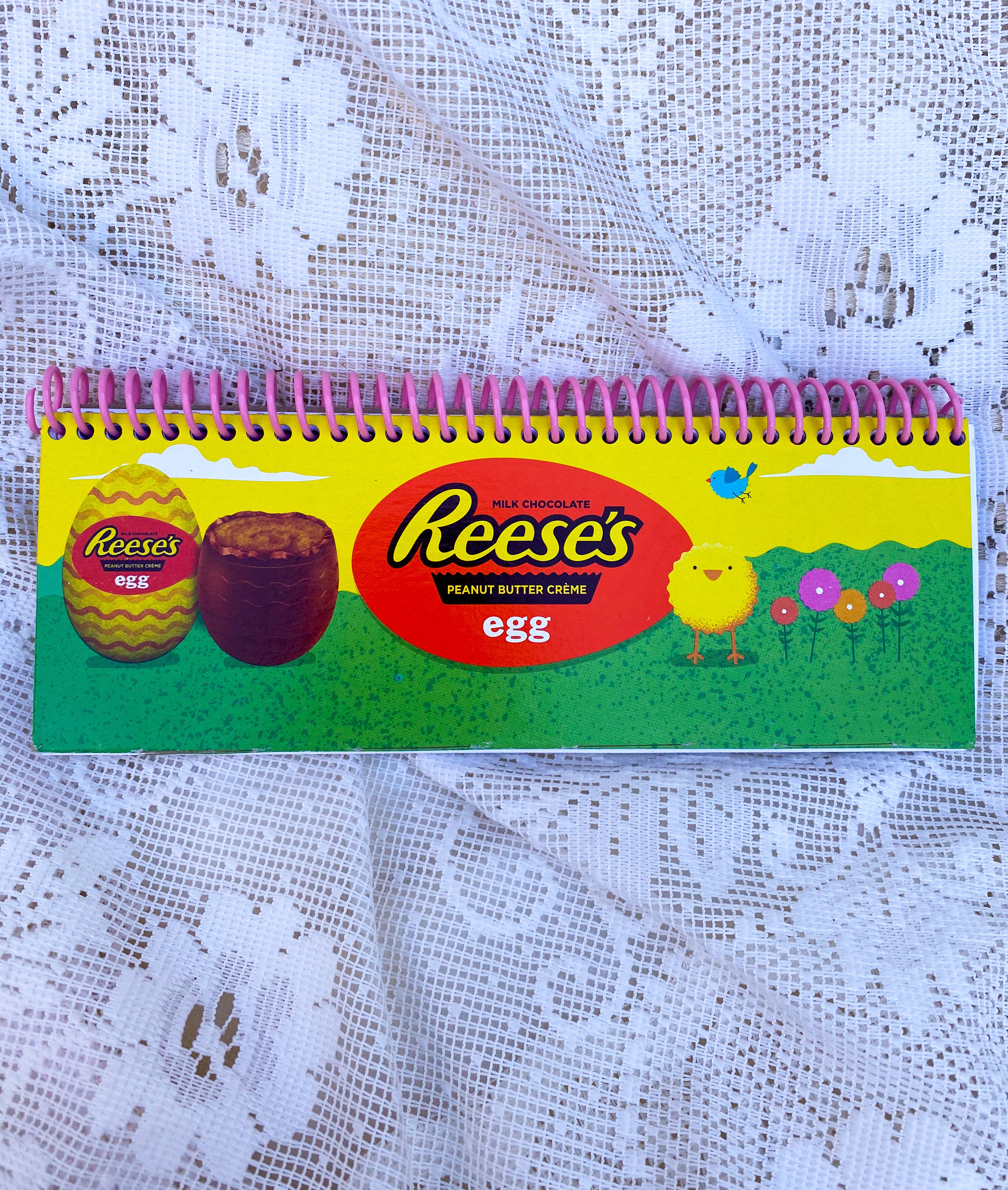 Reese’s Easter Eggs Upcycled Spiral Notebook