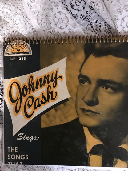 Johnny Cash The Songs That Made Him Famous Album Cover Notebook