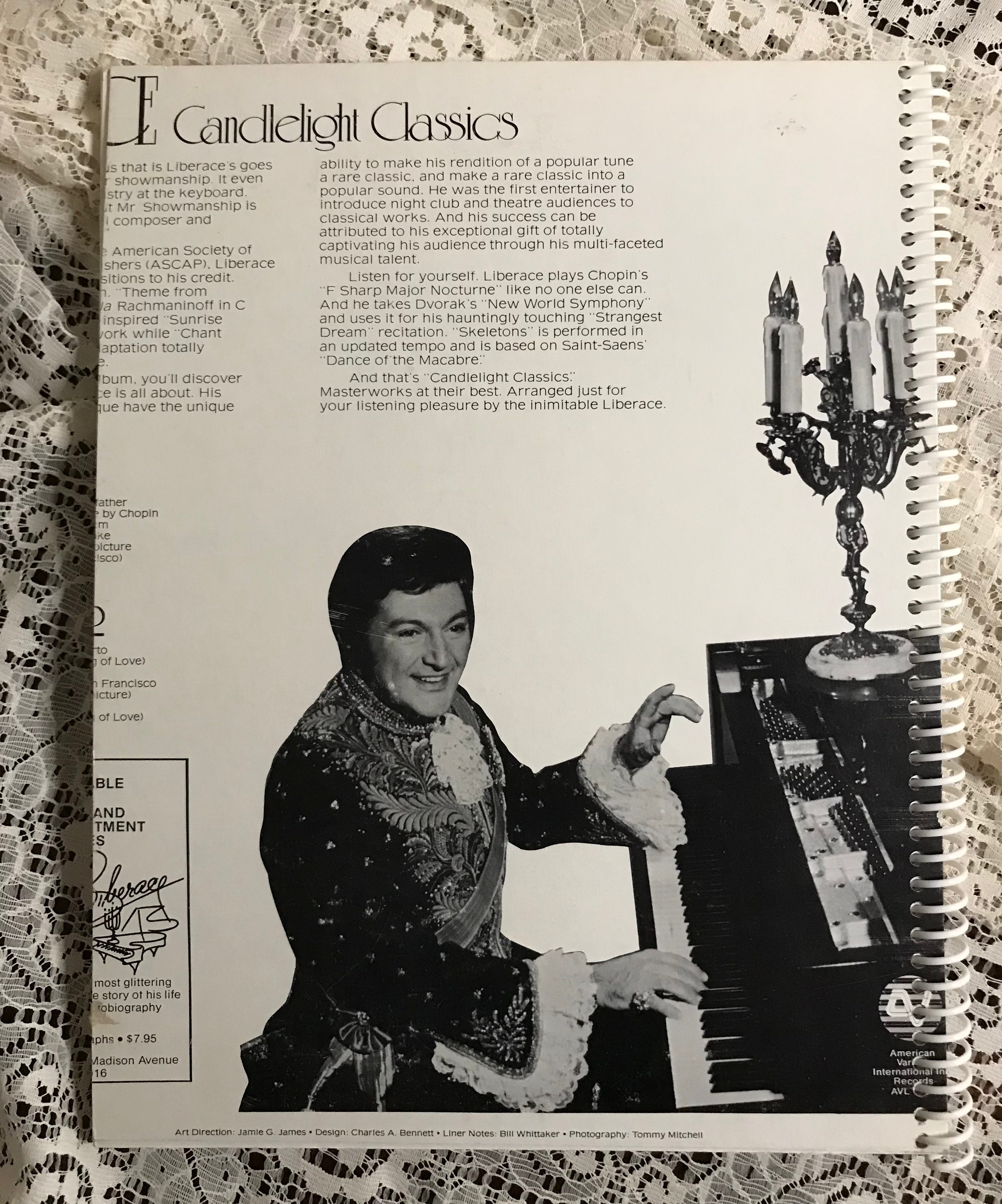 Liberace Candlelight Classics Album Cover Notebook