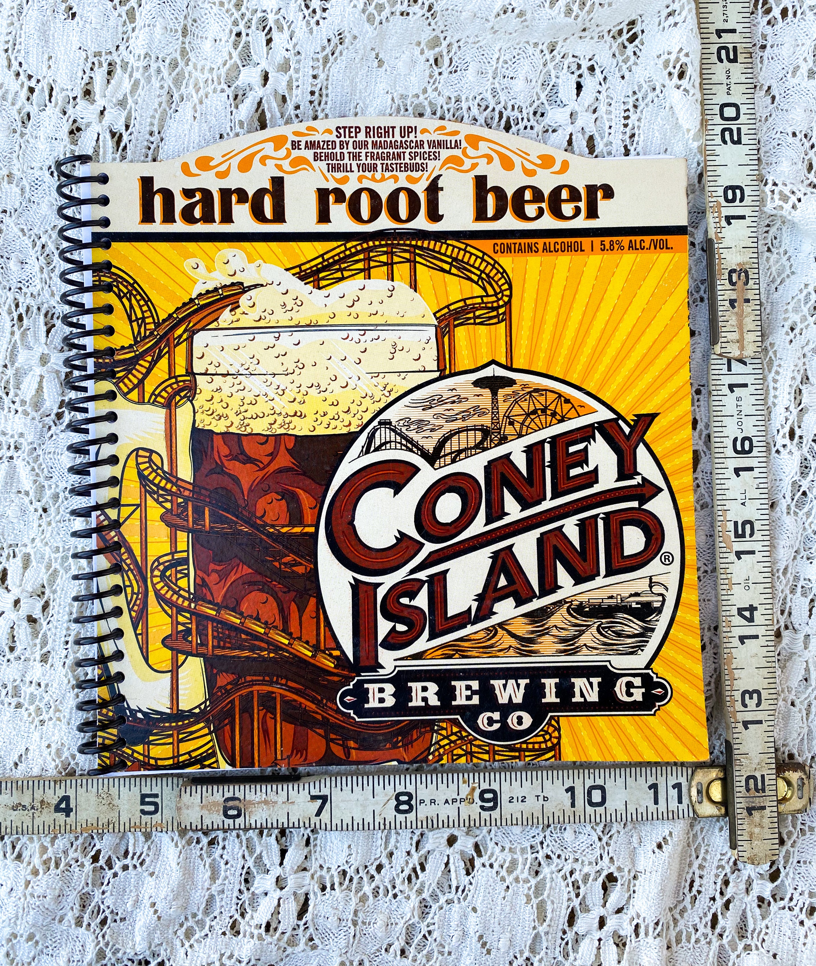 Coney Island Hard Root Beer Recycled Beer Carton Notebook