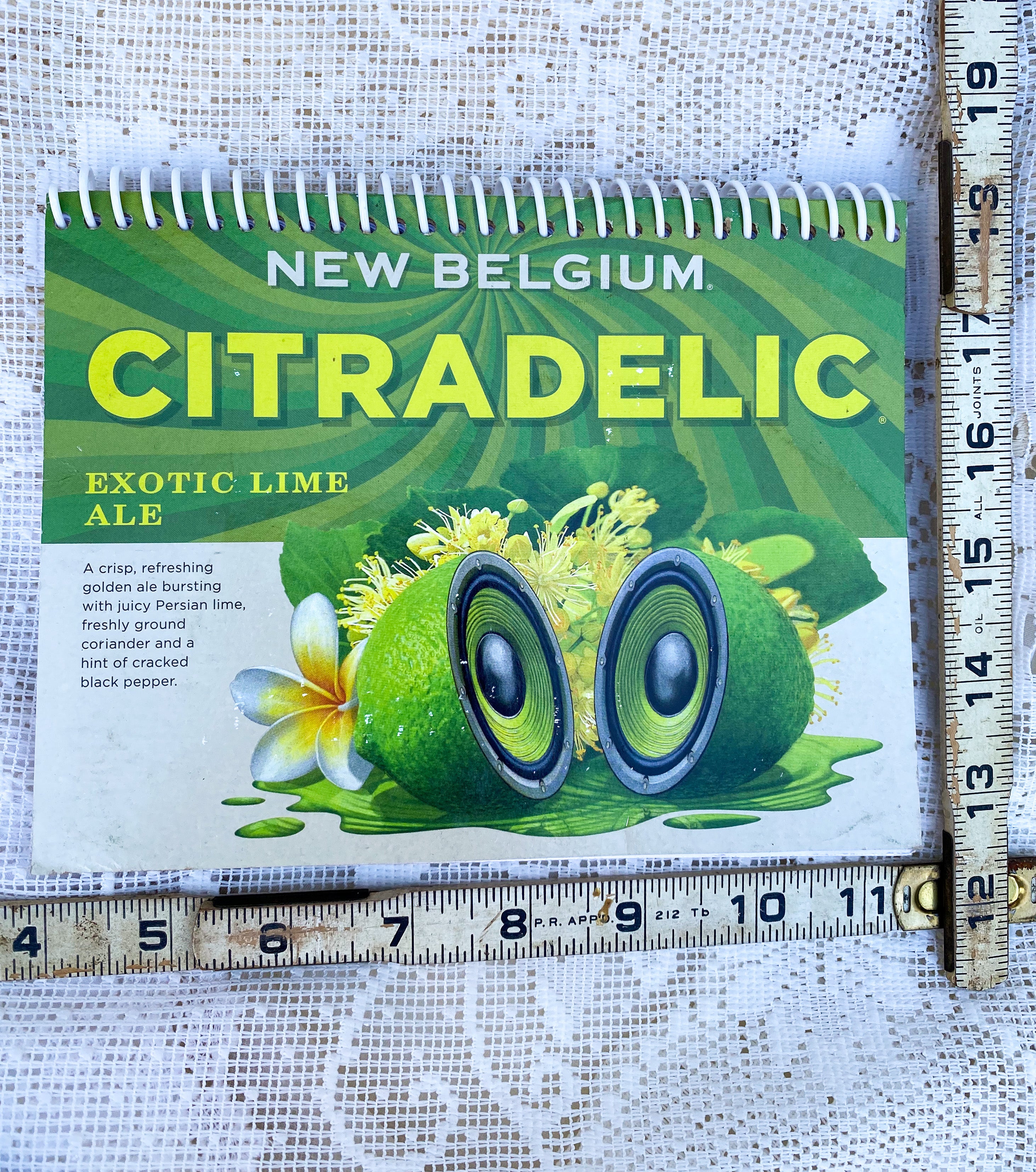 New Belgium Citradelic Recycled Beer Carton Notebook