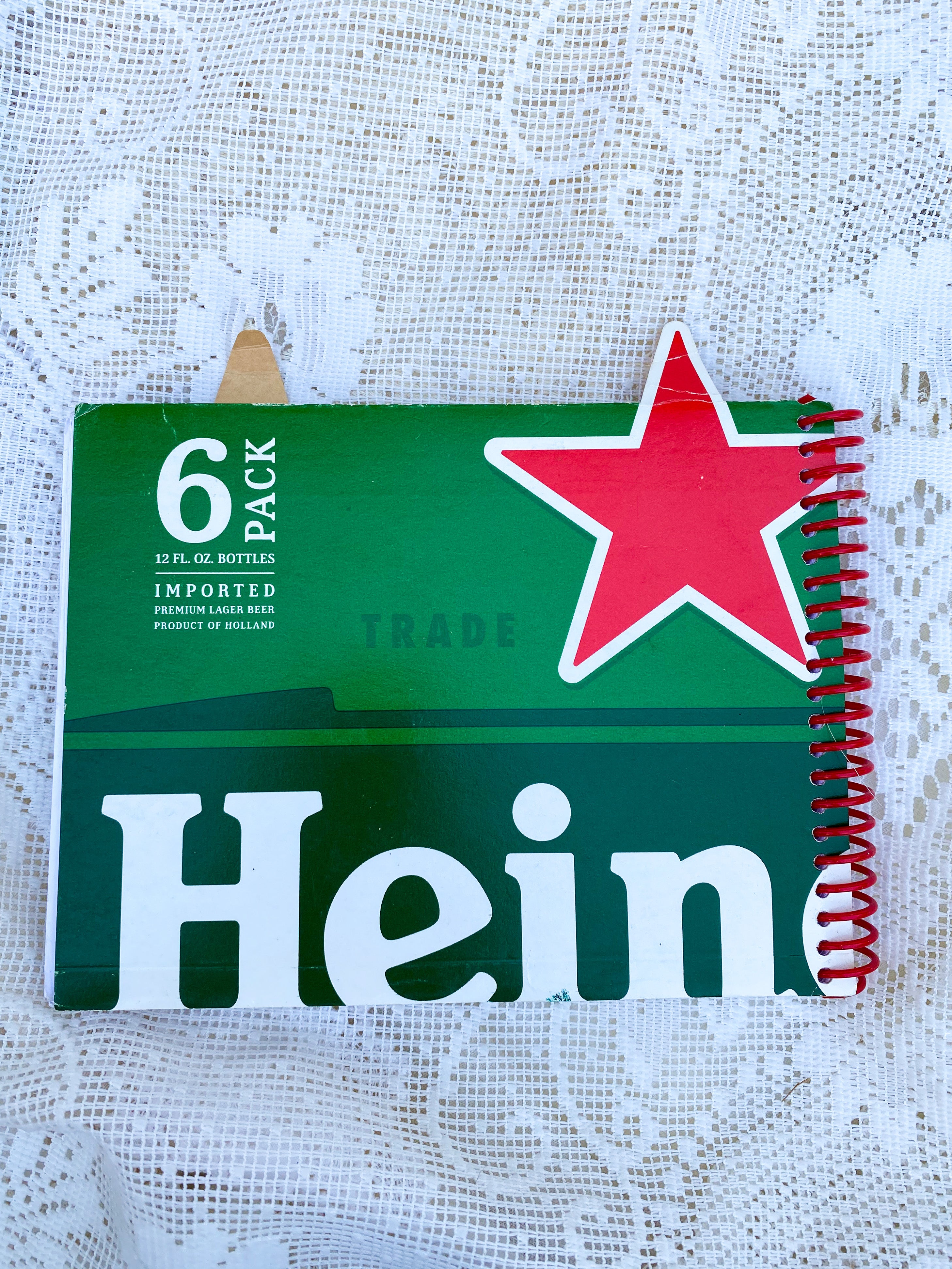 Heineken Recycled Beer Carton Notebook