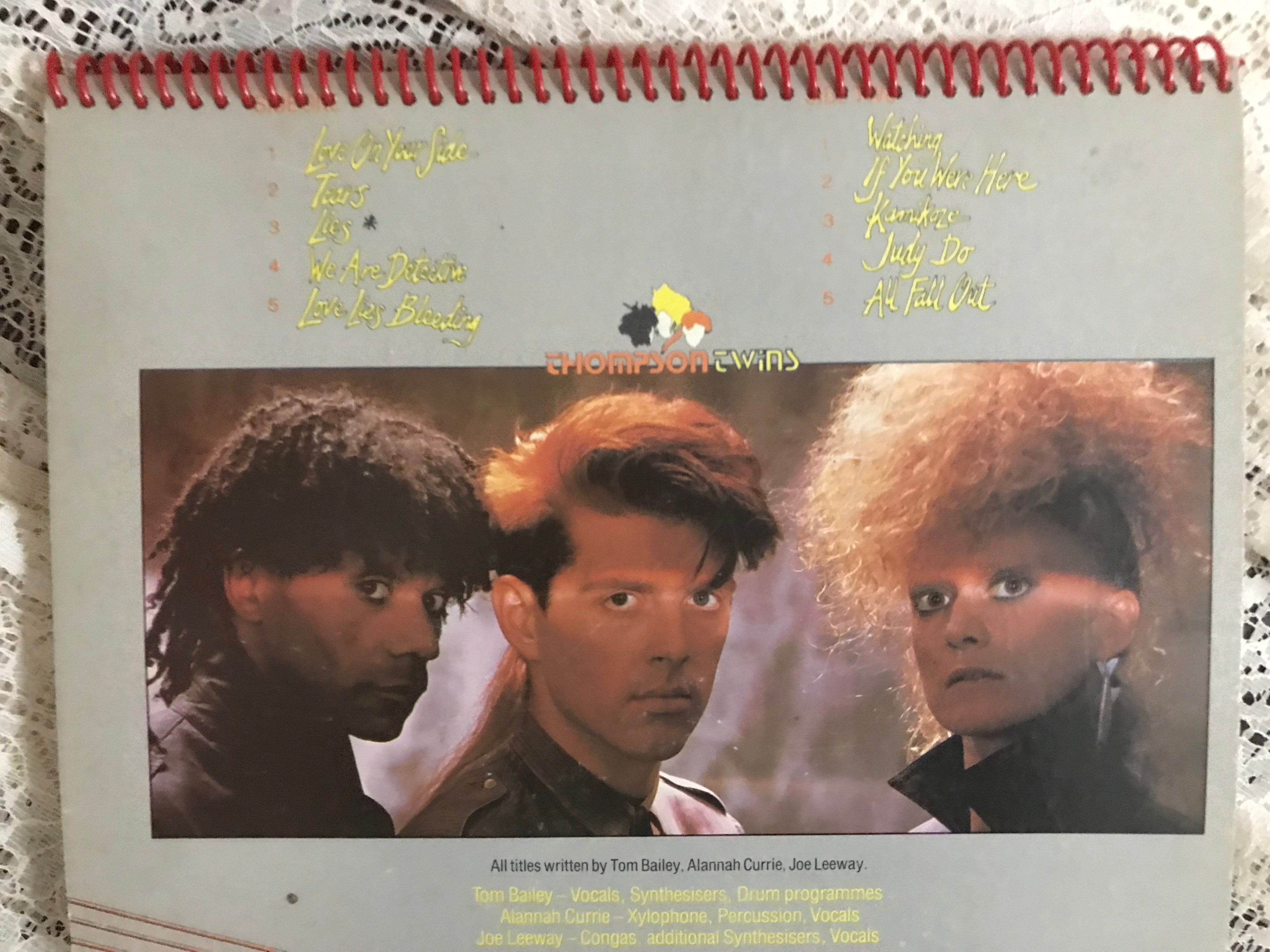 Thompson Twins  Sidekicks Album Cover Notebook