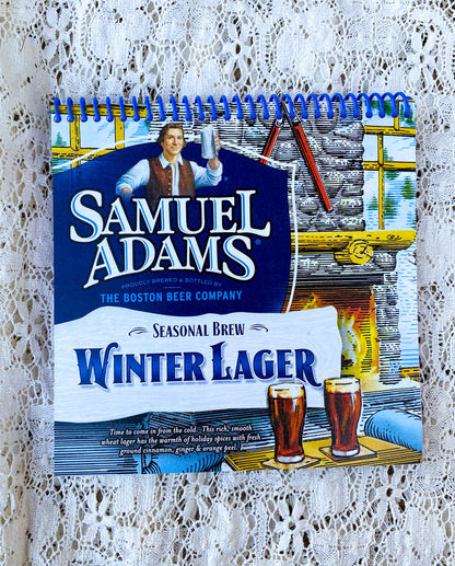 Samuel Adams Winter Lager Recycled Beer Carton Notebook