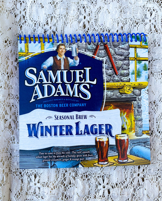 Samuel Adams Winter Lager Recycled Beer Carton Notebook