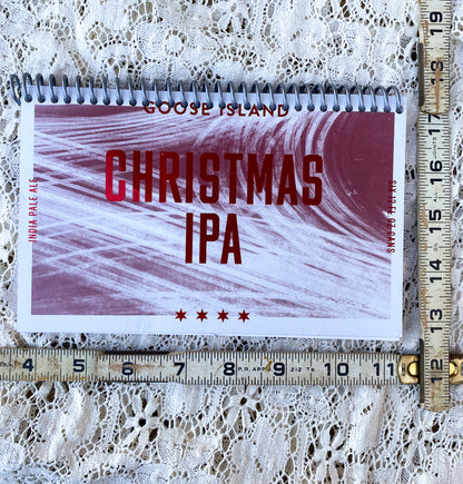 Goose Island Christmas IPA Recycled Beer Carton Notebook