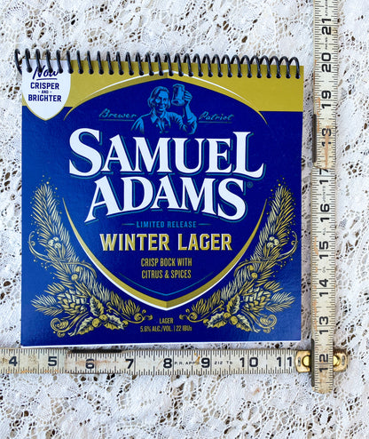 Samuel Adams Winter Lager Recycled Beer Carton Notebook