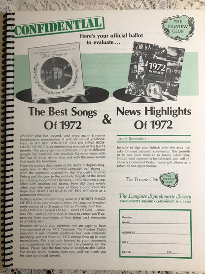 1972 In Review Album Cover Notebook