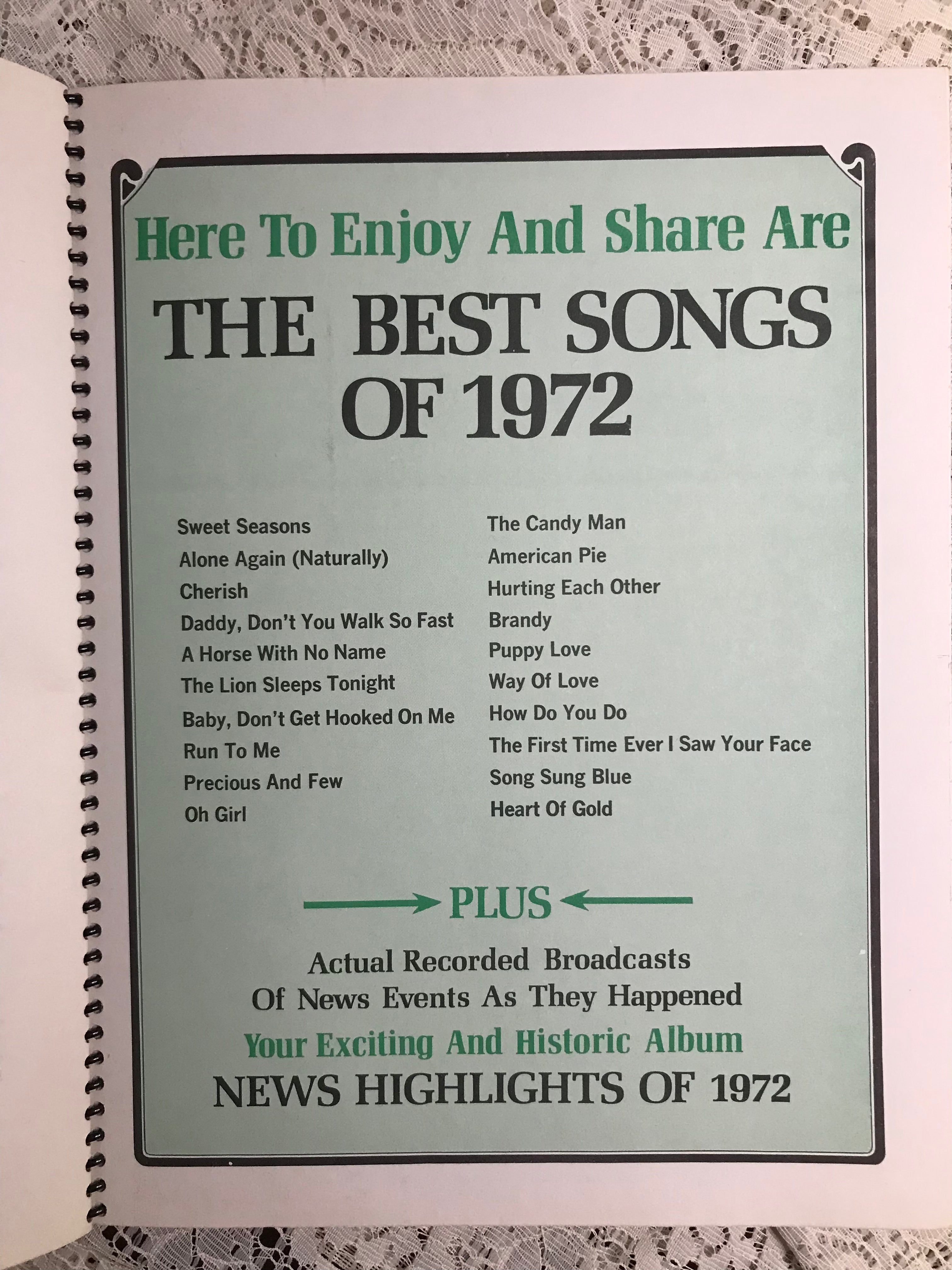 1972 In Review Album Cover Notebook