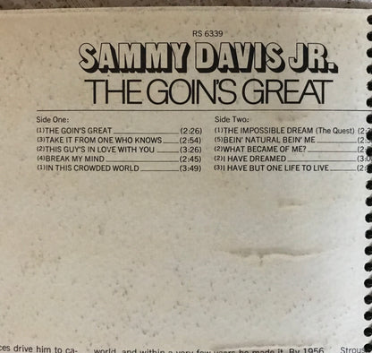 Sammy Davis Jr The Goin’s  Good Album Cover Notebook