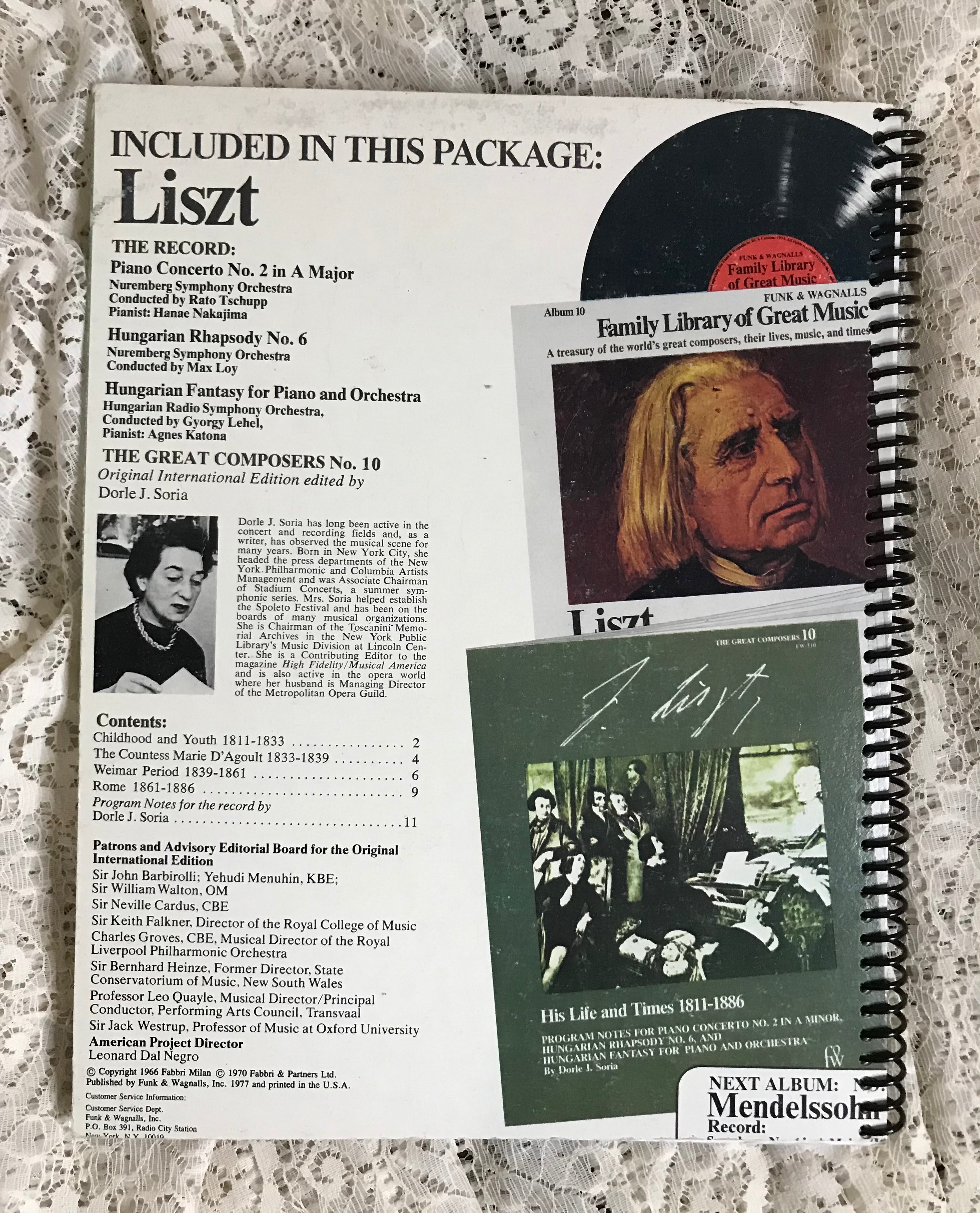 Franz Liszt Album Cover Notebook