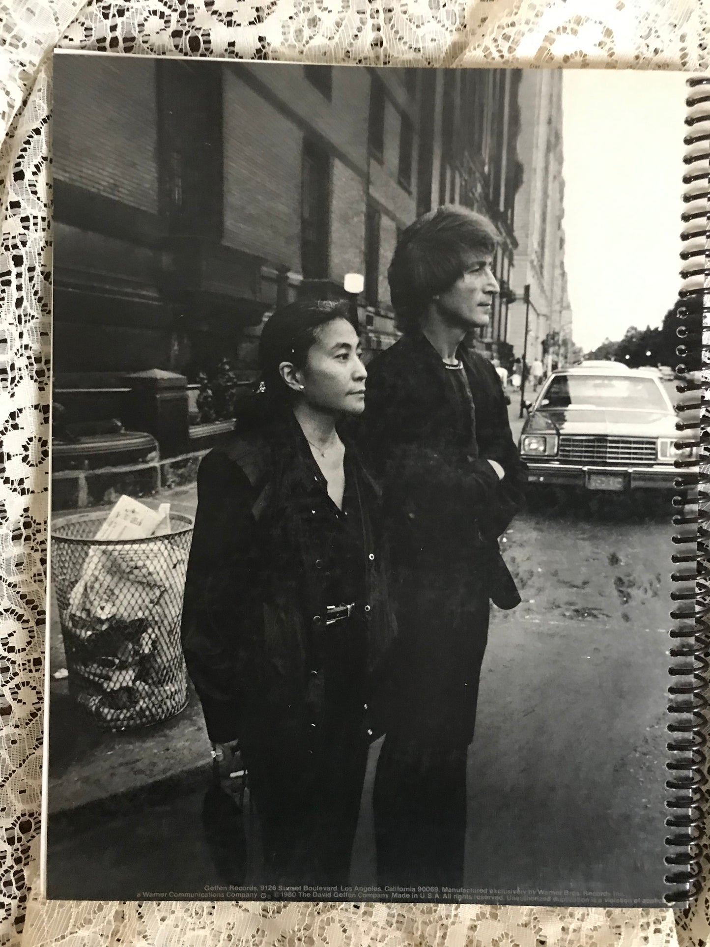 John Lennon and Yoko Ono Double Fantasy Recycled Album Cover Notebook RARE