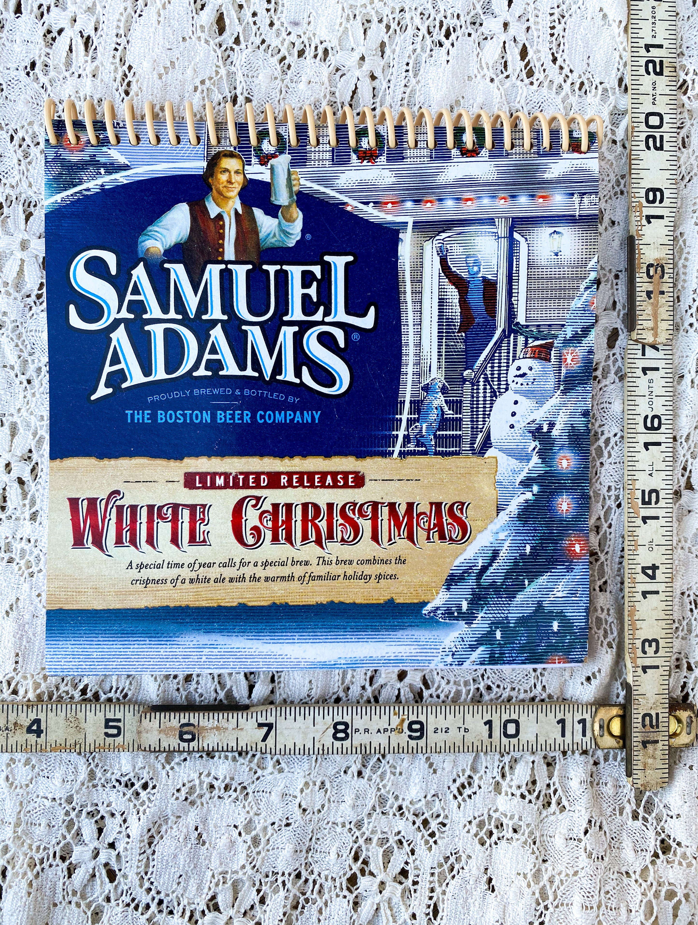 Samuel Adams White Christmas Recycled Beer Carton Notebook