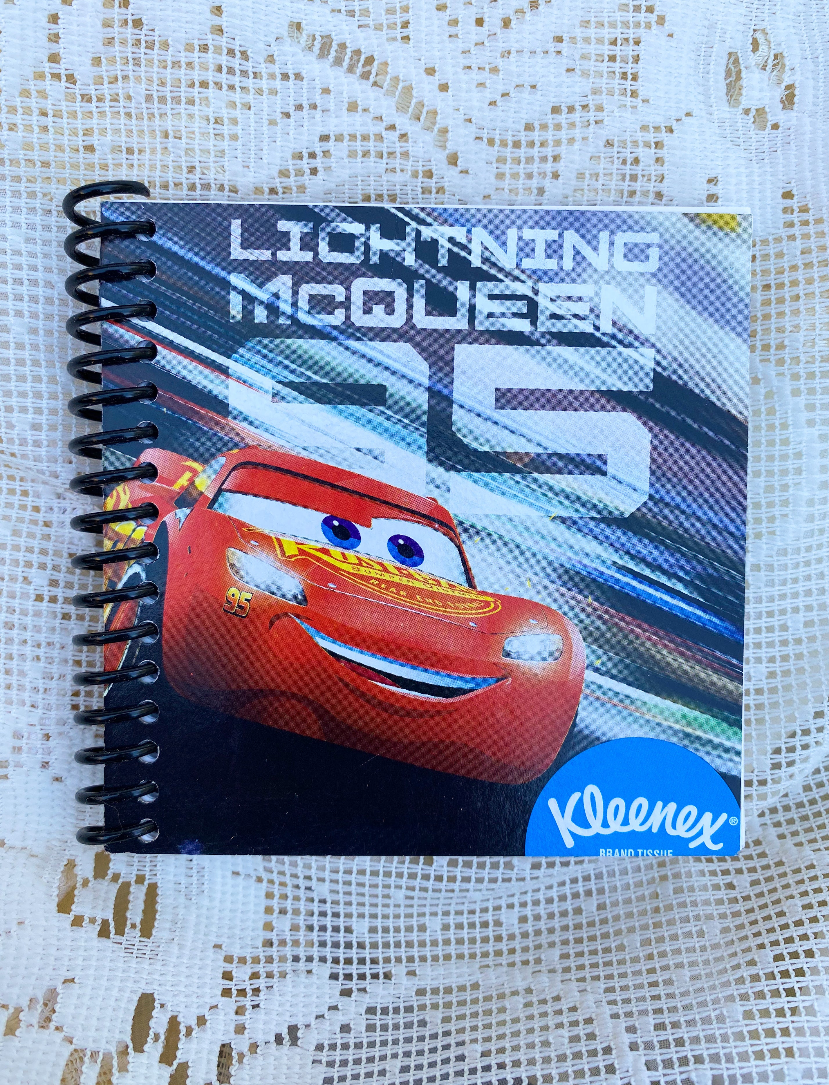 Disney Pixar’s Cars - Lightning McQueen Recycled Kleenex Box Notebook