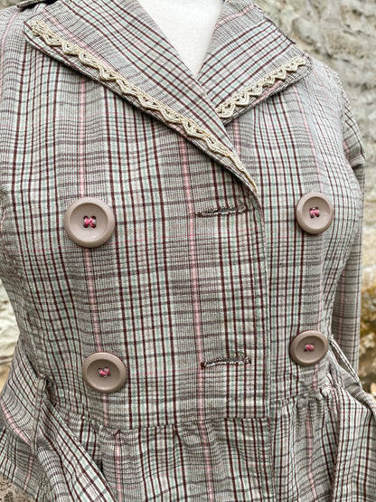 Light Brown Plaid Jacket - Small