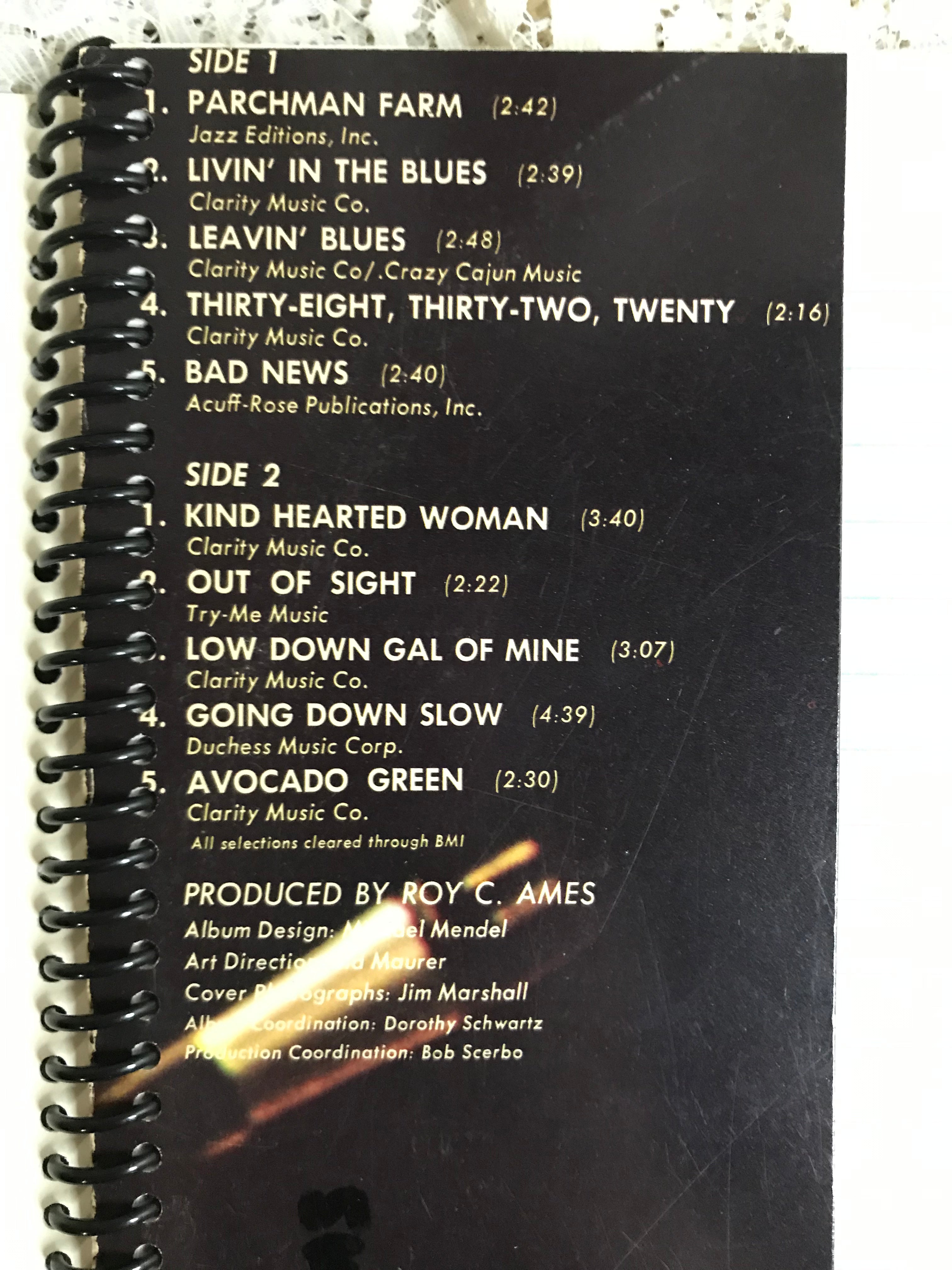 Johnny Winter About Blues Album Cover Notebook