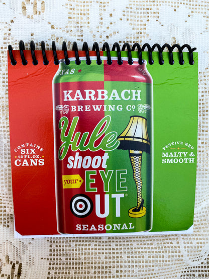 Karbach Yule Shoot Your Eye Out Recycled Beer Carton Notebook
