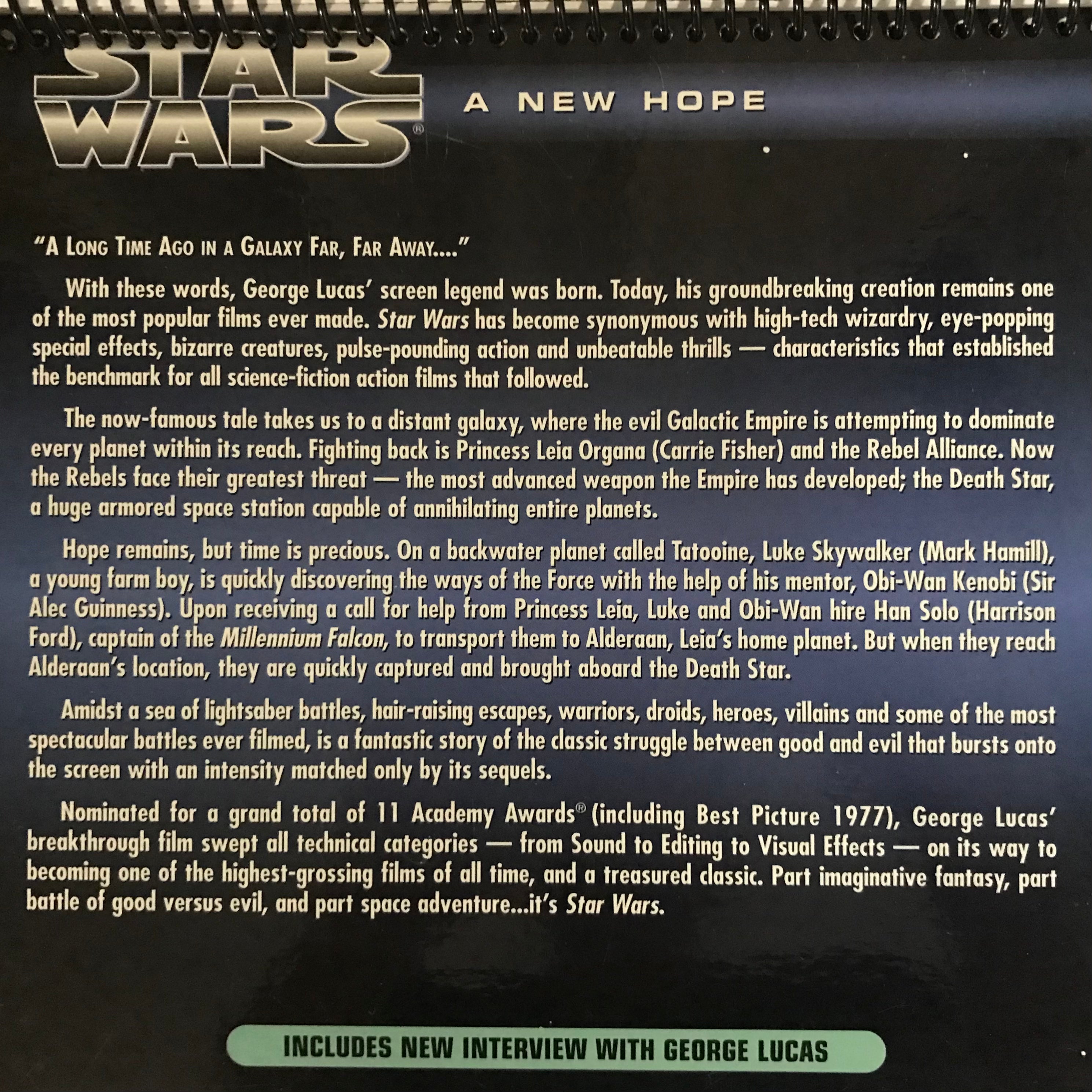 Star Wars A New Hope Album Cover Notebook