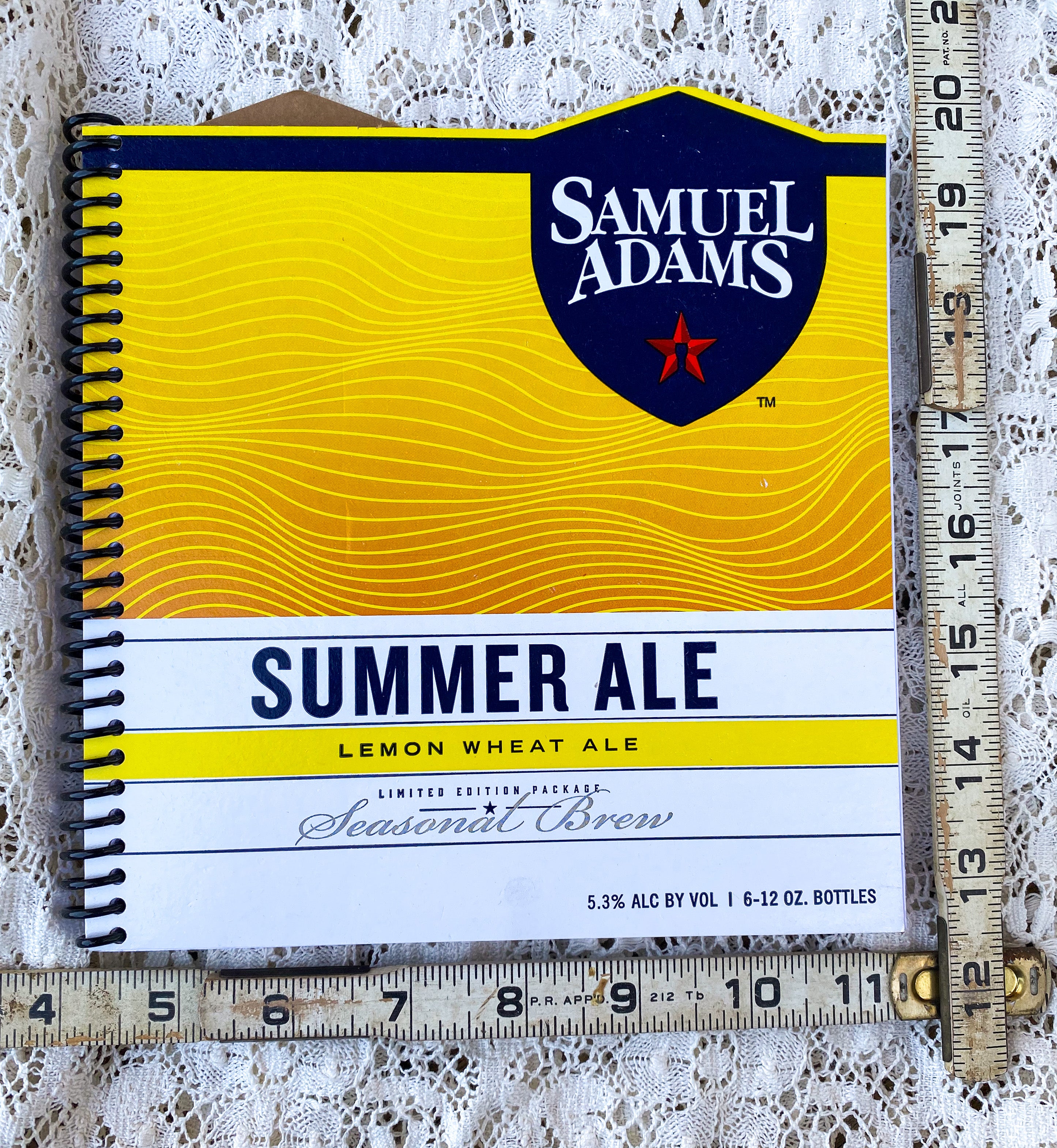 Samuel Adams Summer Ale Recycled Beer Carton Notebook