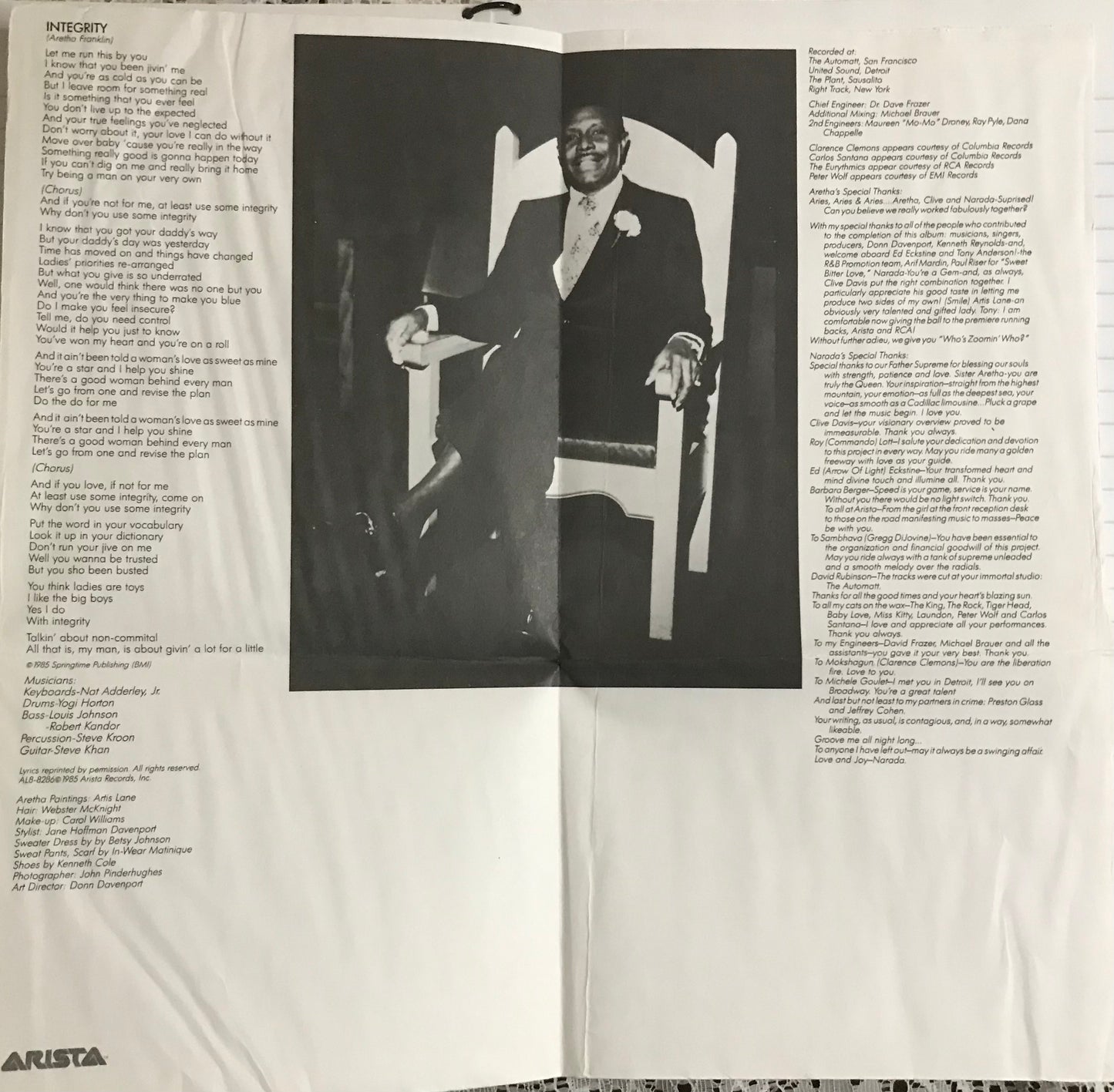 Aretha Franklin Who's Zoomin Who Album Cover Notebook