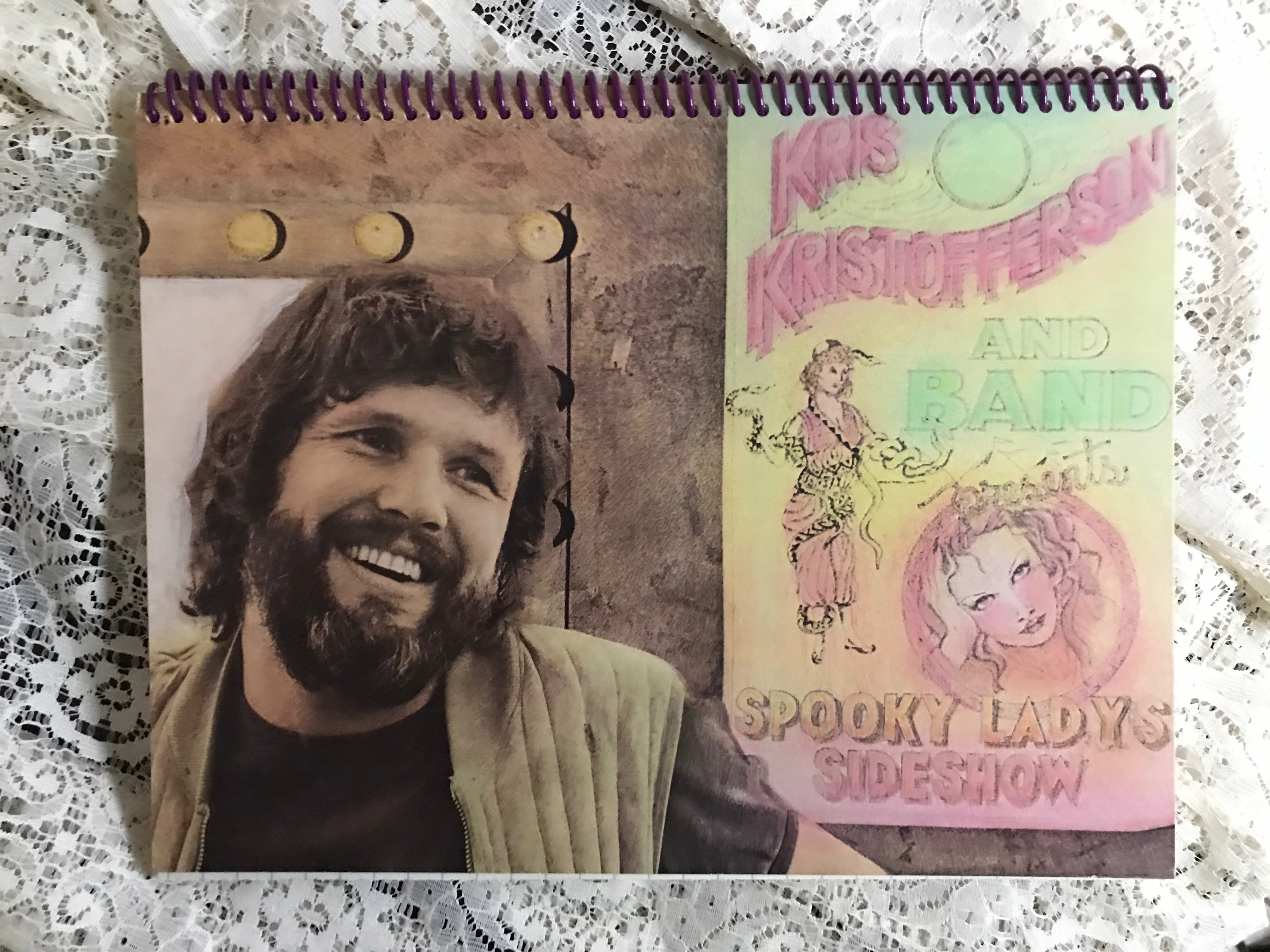 Kris Kristofferson Spooky Lady's Sideshow Album Cover Notebook